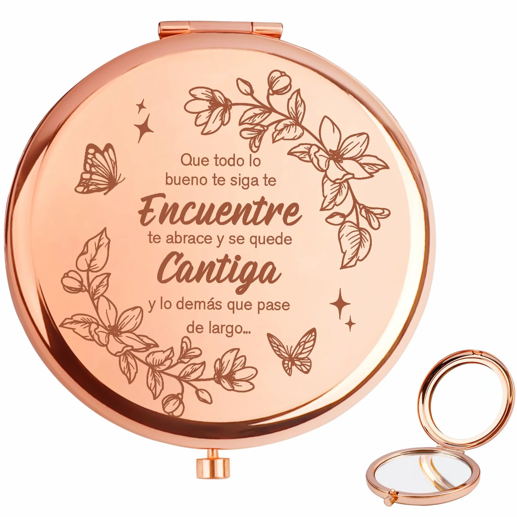 Espejo Compacto Regalo para Mujer Mama Hija Amiga Hermana Abuela