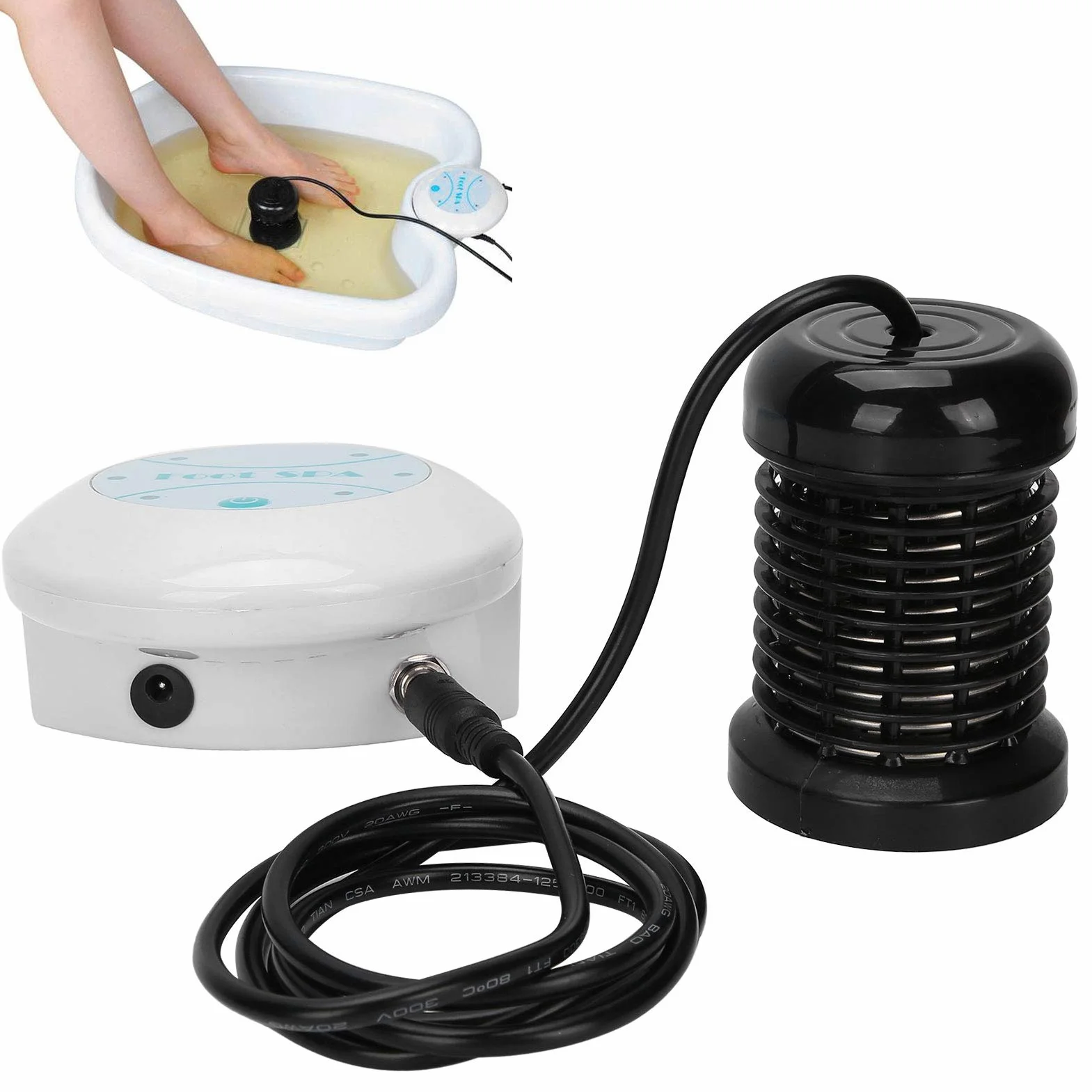 YUYTE Máquina de Desintoxicación de Pies, Masajeador de Baño de SPA de Pies Iónico, Desintoxicación, Masaje de Pies, Matraz Iónico Aqua SPA, Cuidado de la Salud, (1)