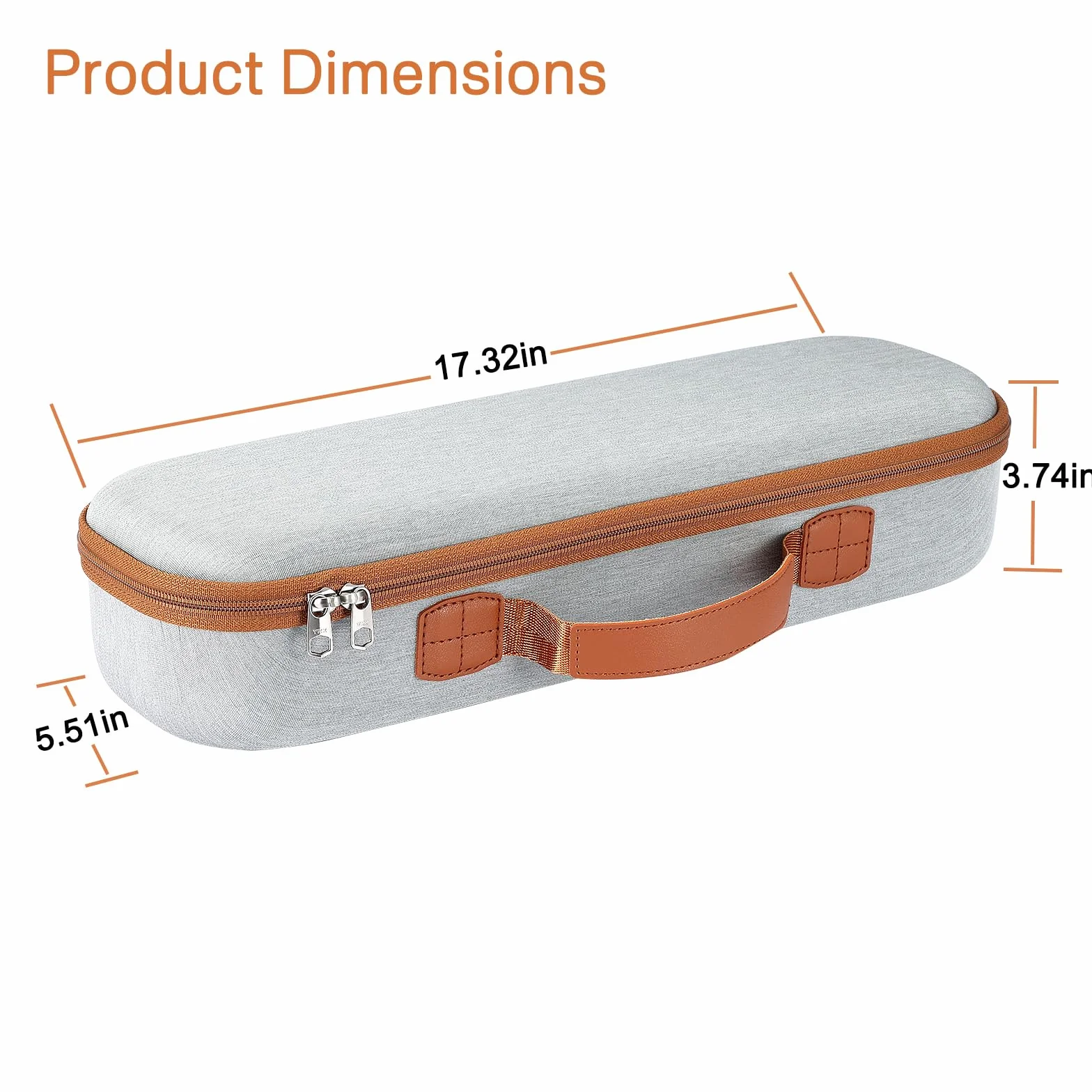 RAIACE Estuche rígido de Almacenamiento Compatible con la Bolsa de Viaje para el alisador Dyson Airstrait. (Solo Estuche)-Gris