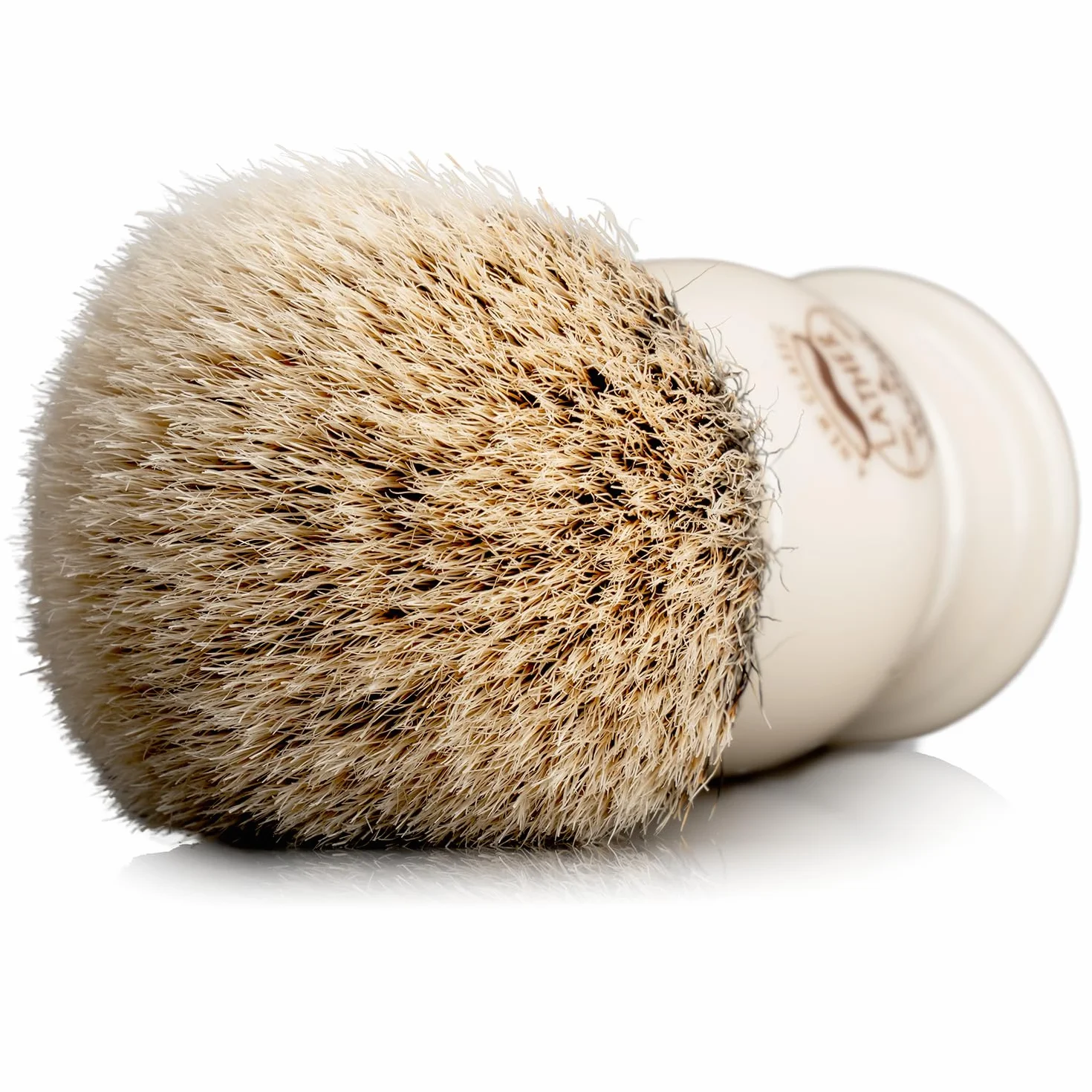 Lather & Wood Shaving Co.Pure Badger Brocha de afeitar – Premium hecha a mano en Inglaterra – Simply the Best Luxury Brocha de afeitar para hombre, 1.00[set de ]