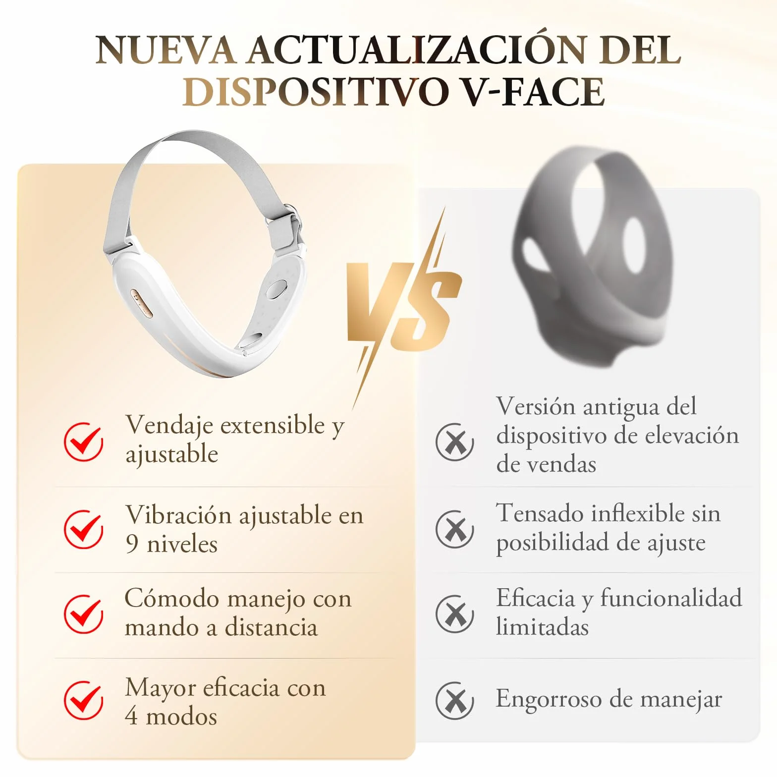 ANLAN Papada Lifting V-Face EMS Masajeador Facial Shapping Caliente Lifting Reafirmante Fototerapia Roja Azul 6 Modos Tipo-C Blanca