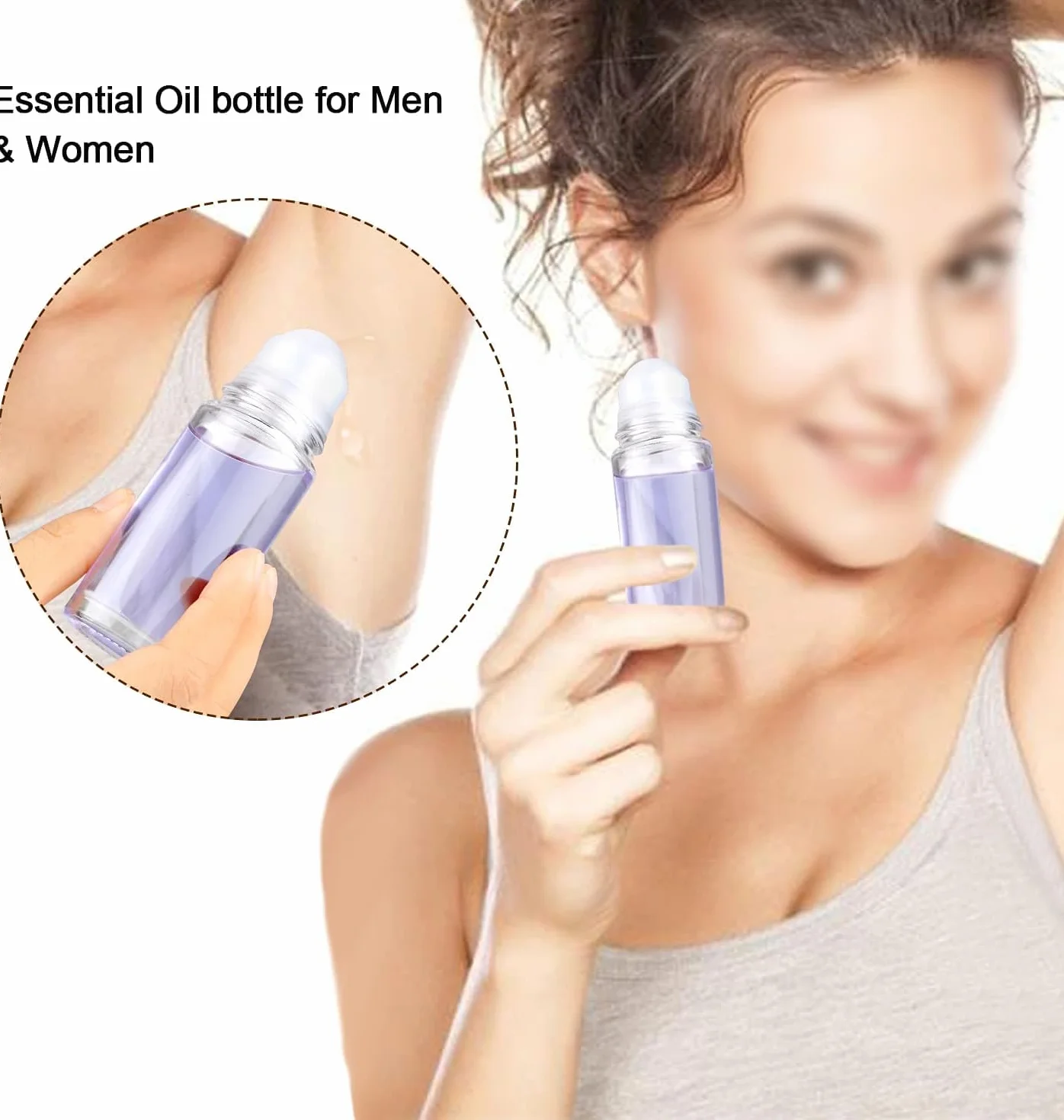 Set 50 uds Roll on Rellenable 50 ml | Roll On Aromaterapia | Bote Roll on Crema Solar Rellenable