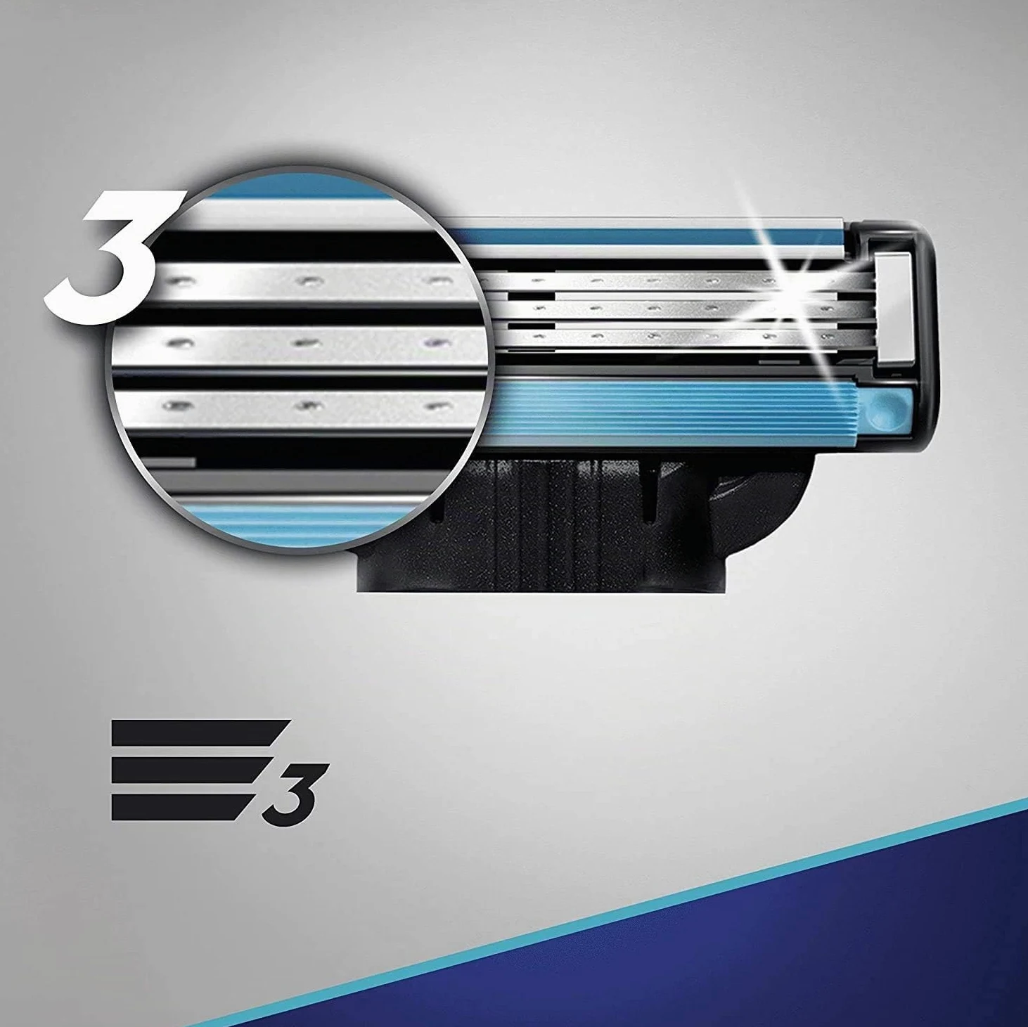 Gillette Mach3 Cuchillas de Afeitar Hombre, Paquete de 16 Cuchillas de Recambio