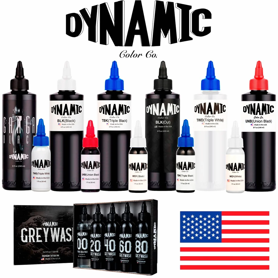 Dynamic Ink Triple Black 30ml - Tinta Negra para Tatuaje | Negro Intenso y Duradero + 5 Caps de Tinta Incluidos, Tinta para tatuaje negra .Original (Triple Black 1oz(30ml))