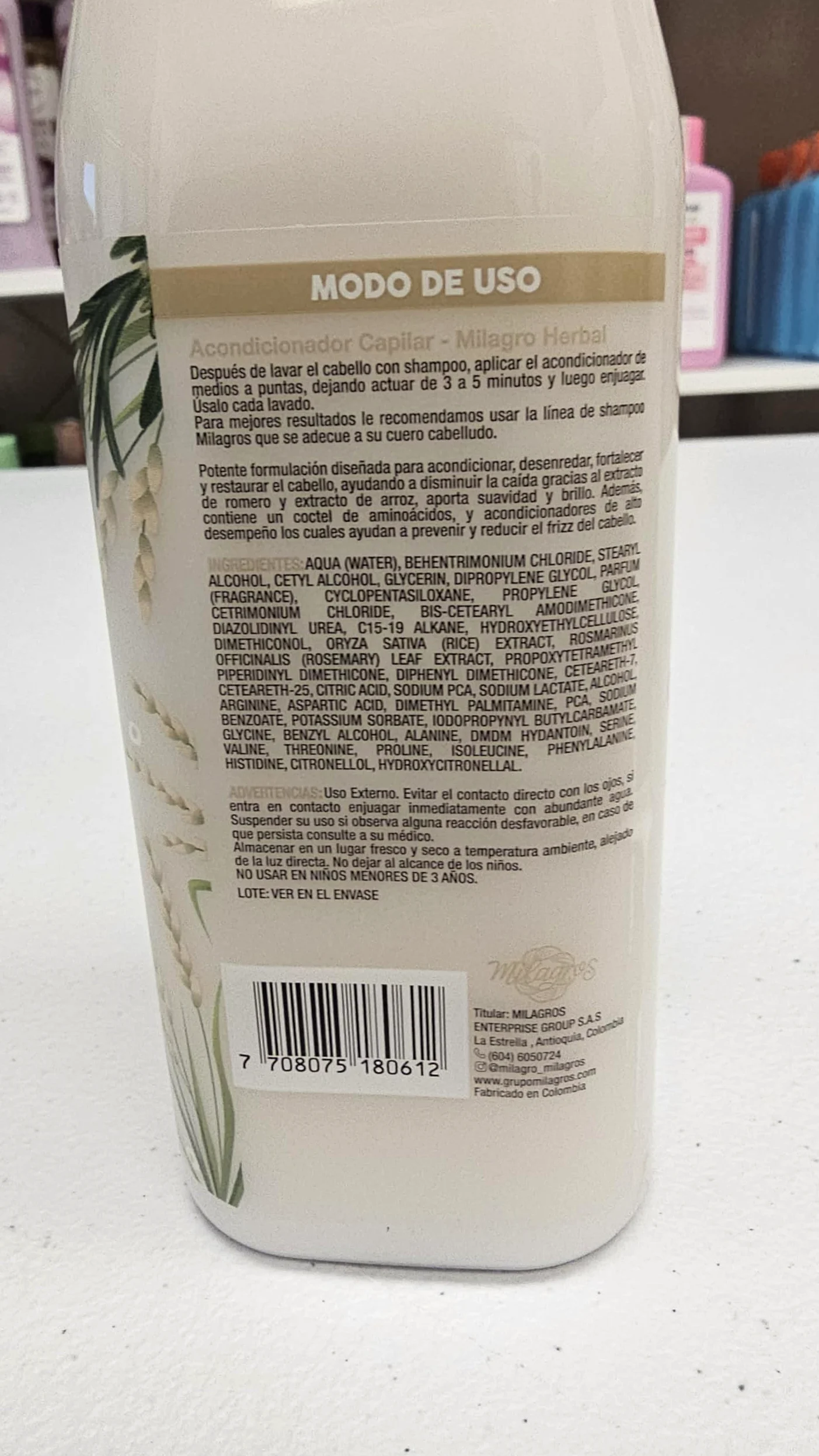 Champú y acondicionador 100% natural de romero, jengibre y arroz a base de hierbas | Combate la pérdida de cabello y promueve el crecimiento del cabello