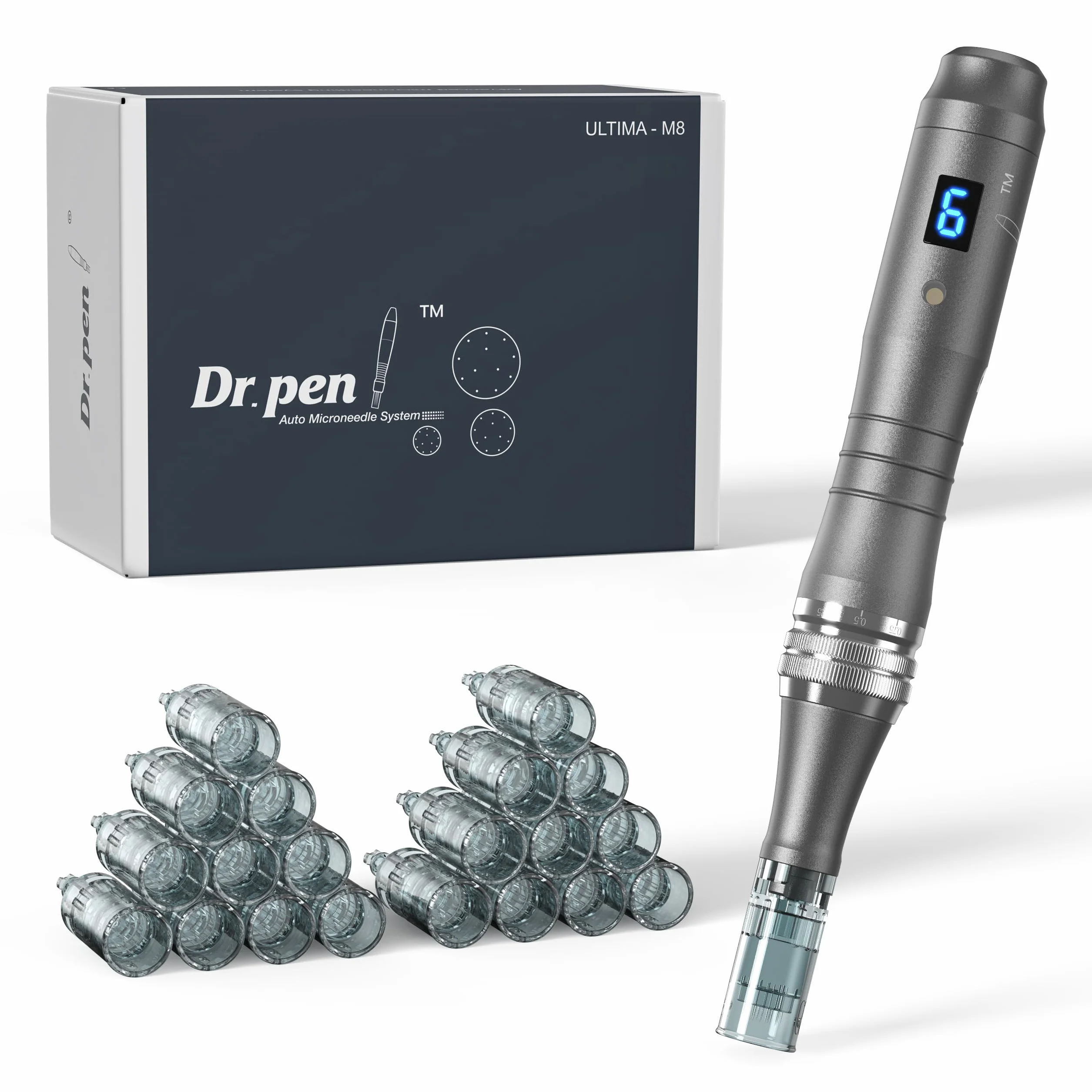 Dr. Pen Ultima M8 Profesional Inalámbrica Microneedling Pen con 20 Cartuchos