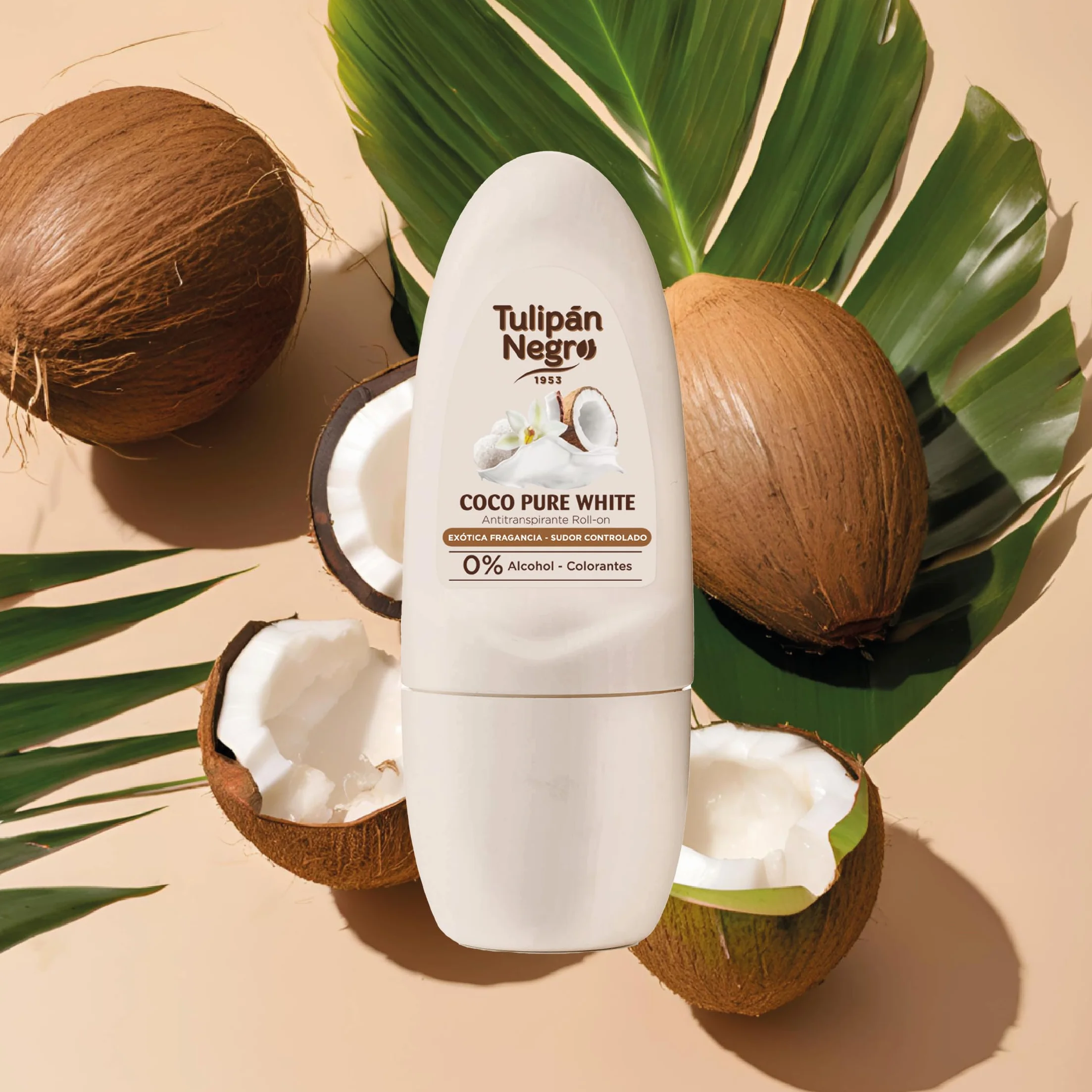 Tulipán Negro Antitranspirante Roll-On Coco Pure White Desodorante 50 ml