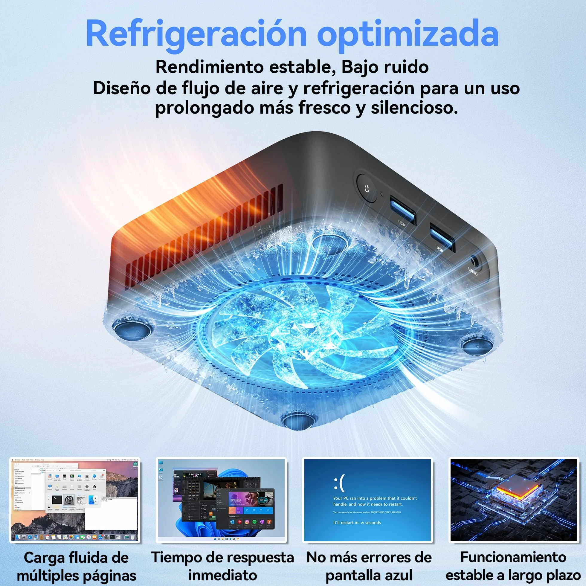 Blackview MP50 Mini PC AMD Ryzen 5 16GB RAM 512GB SSD Radeon Vega 8 Win 11 Pro HDMI DP 4K WiFi 5 BT 4.2