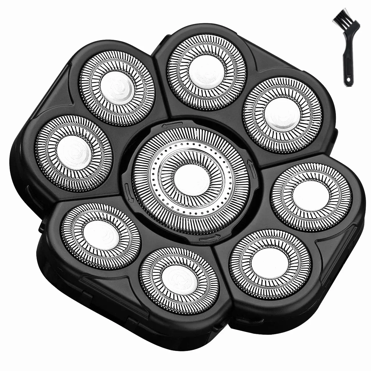 Afeitadora de cabeza de 9 cuchillas para hombre, cabezales de repuesto universales de repuesto para maquinilla de afeitar eléctrica para hombres