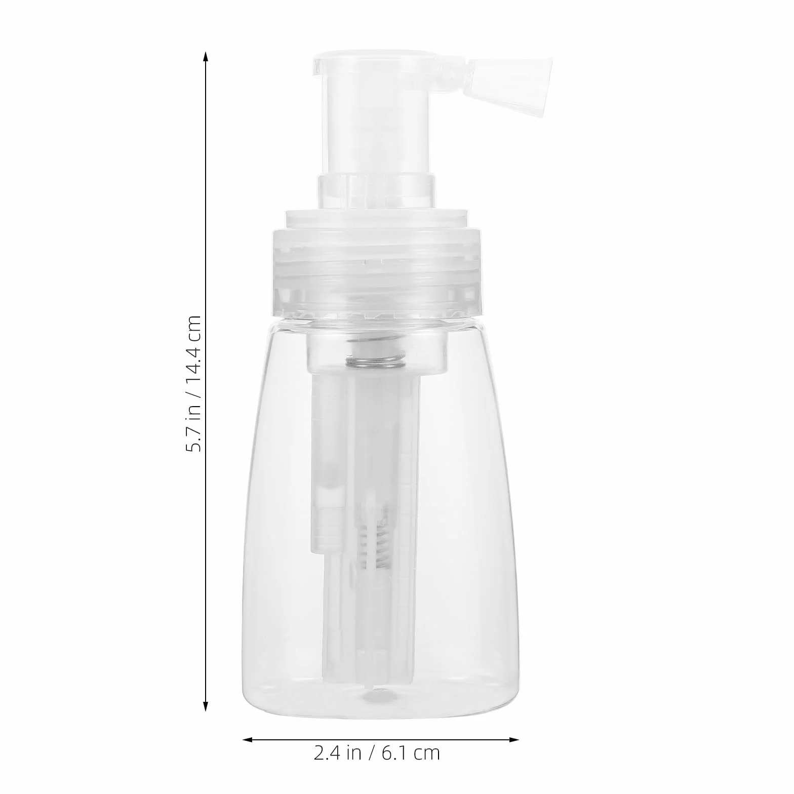 Botella Pulverizadora Rellenable para Talco Plástico Transparente Resistente Golpes Boquilla Antiobstrucción