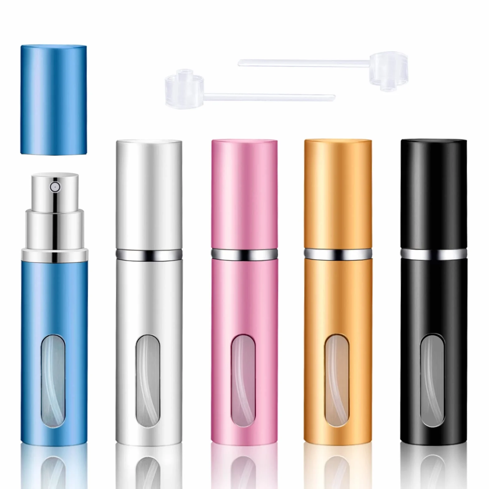 AWUMBUK Atomizador Perfume Recargable 5 Ml, Mini Perfumador, Bote Colonia Viaje 5 Pcs