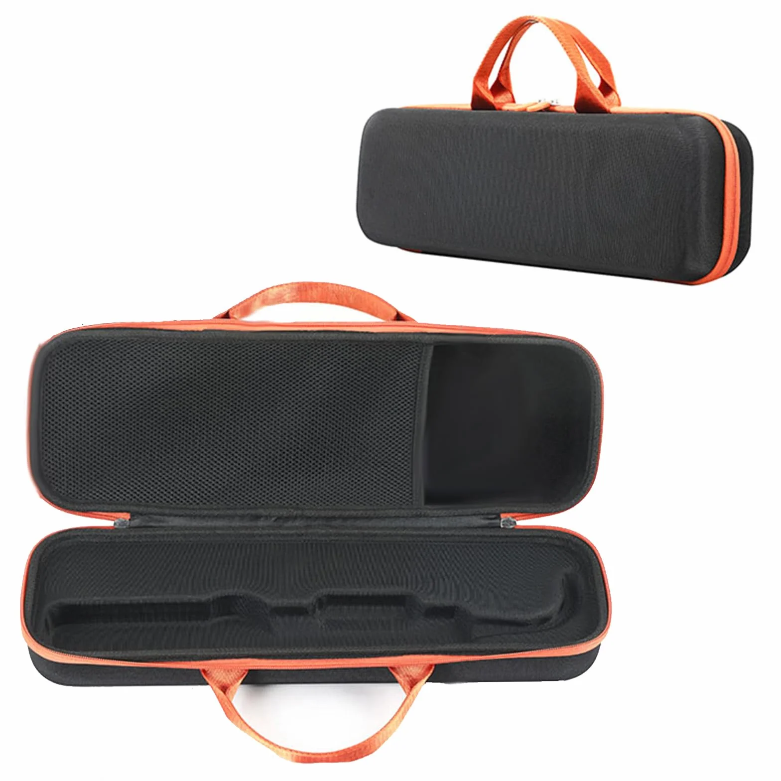 Funda de viaje dura para Dyson Airstrait, secador y alisador de pelo, portátil y protectora, Negro y anaranjado, 17.3 * 5.3 * 3.5 inch