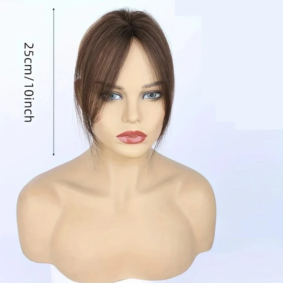 Extensión capilar con clip para flequillo, cobertura de 360° para mujeres con cabello escaso, para uso diario añade el volumen del cabello (Mocha)
