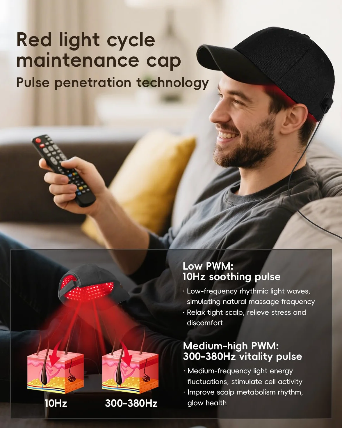 Gorro de luz roja LED 200 perlas 460 nm 850 nm 940 nm para crecimiento del cabello
