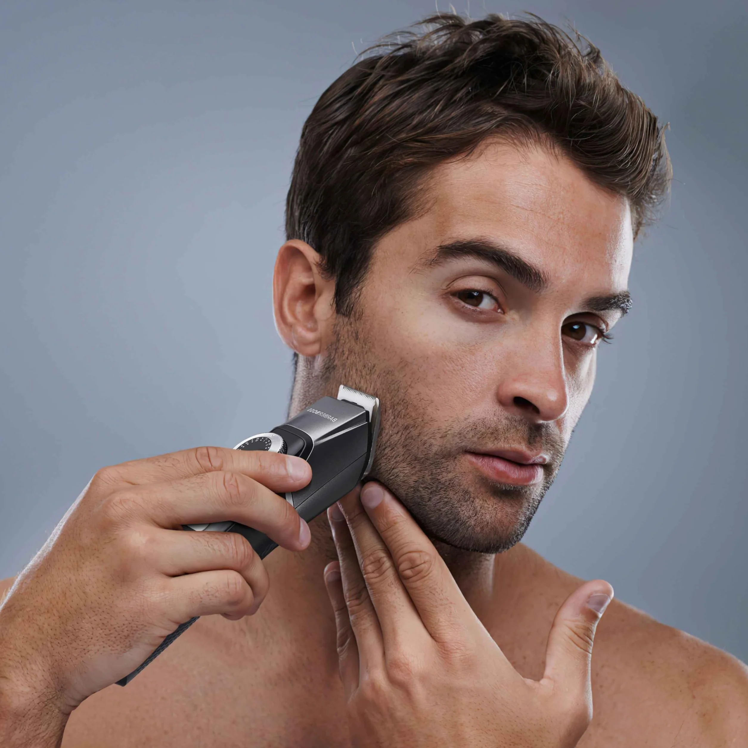 Barberboss Recortadora de barba y cabello 3 en 1 inalámbrico con cuchillas de cerámica, resistente al agua