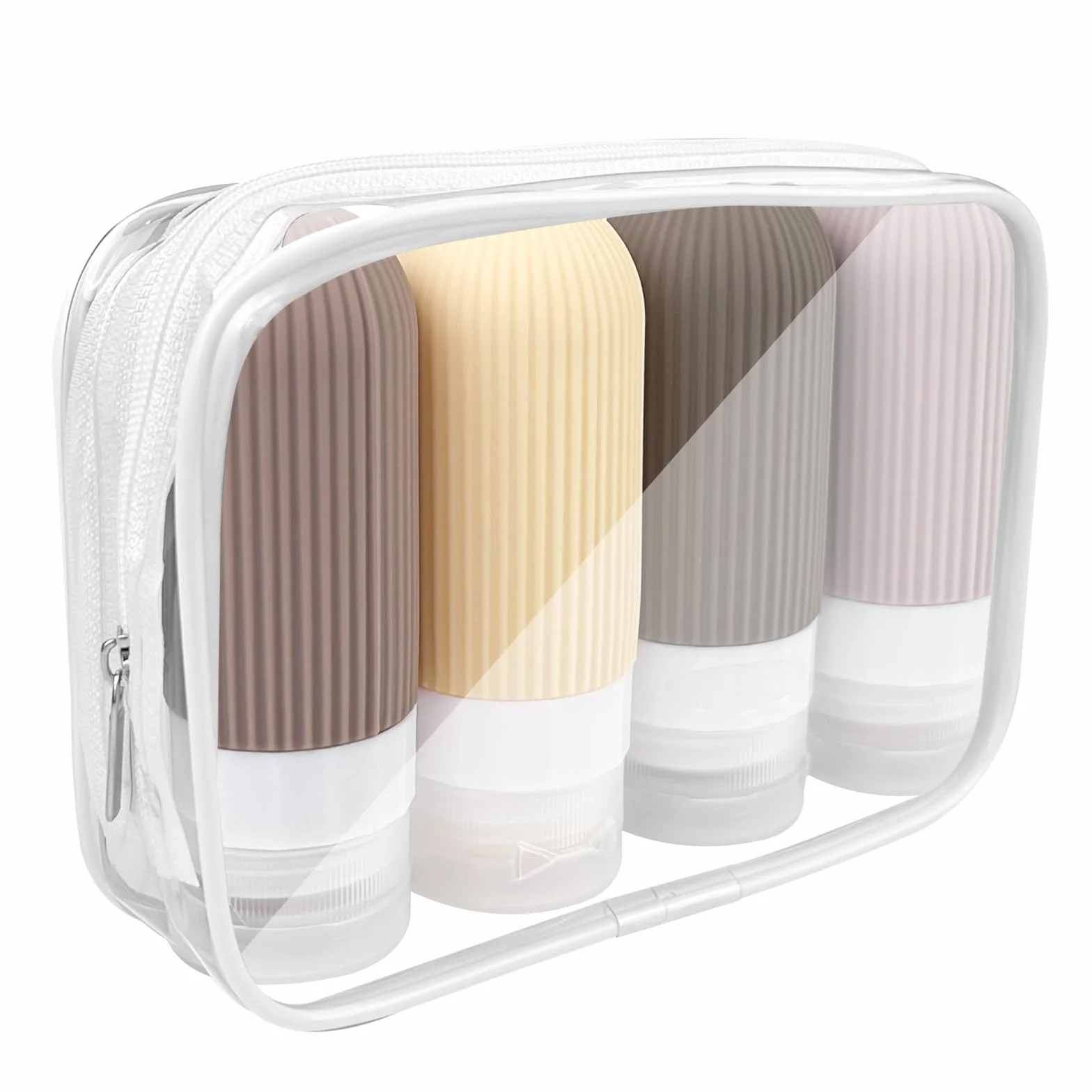 Viajes Travel Bottles Silicona 100ml 4Pcs Kit Champu Envases Frascos Silicone Avion Liquido Rellenable Botella