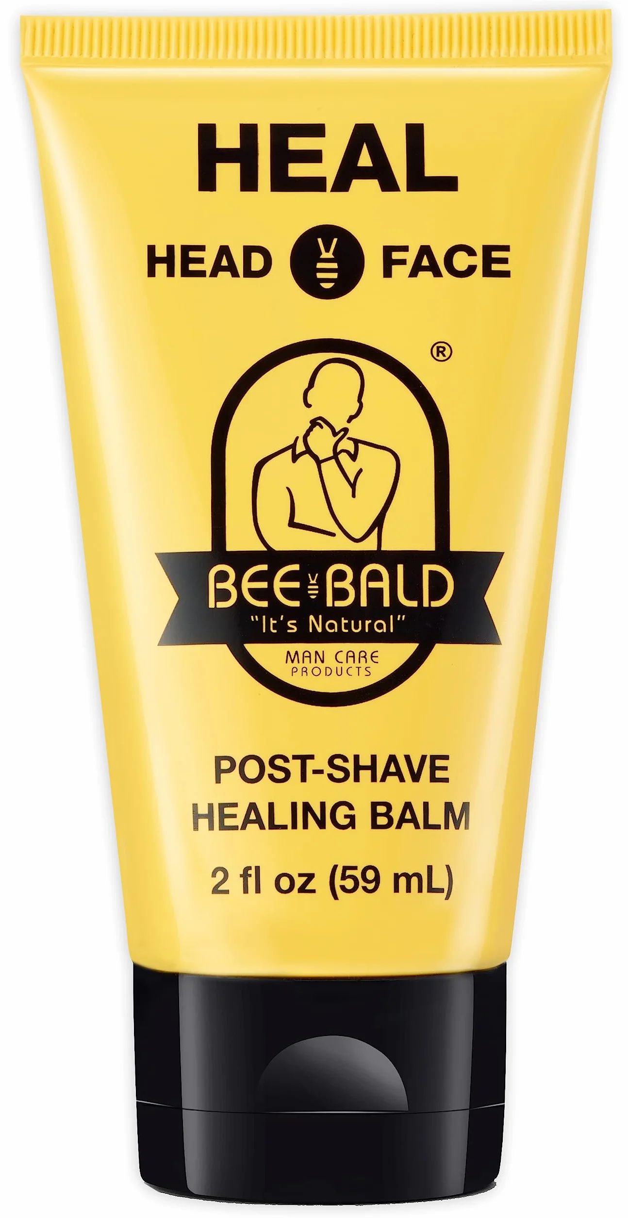 Bee Bald HEAL Bálsamo Post-Afeitado Calma y Alivia la Piel Dañada Trata Granos Irritaciones 59ml