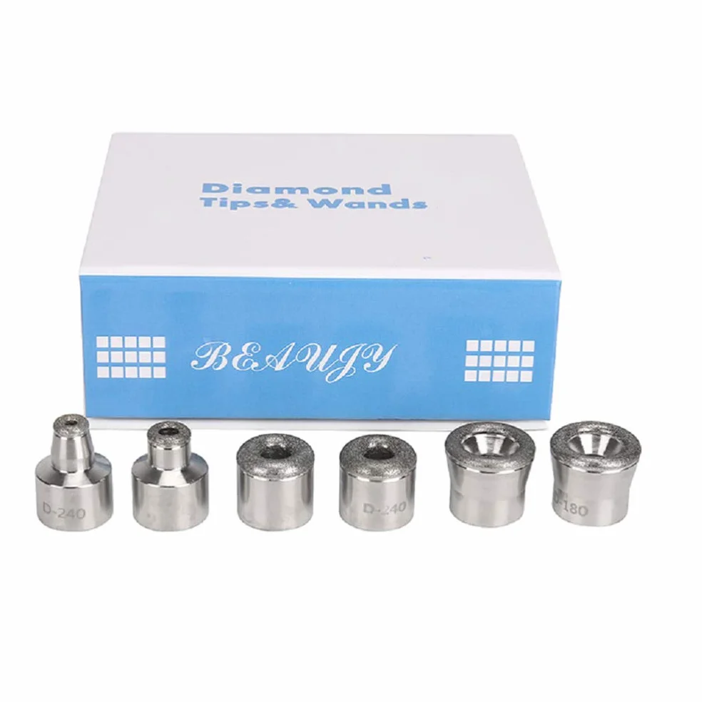FRCOLOR Puntas de Reemplazo de Dermoabrasión de Diamante Metálico para Máquina de Belleza