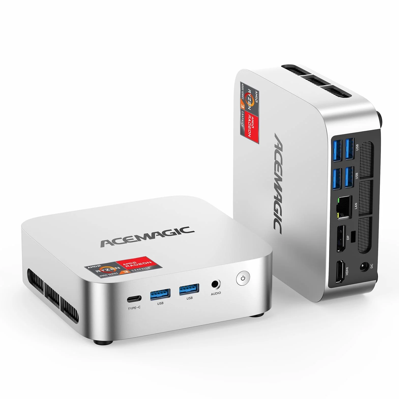 ACEMAGICIAN K1 Mini PC AMD Ryzen R2544 8GB DDR4 256GB SSD Radeon Graphics Windows 11 Pro 4K Triple Display WiFi 5 BT 4.2