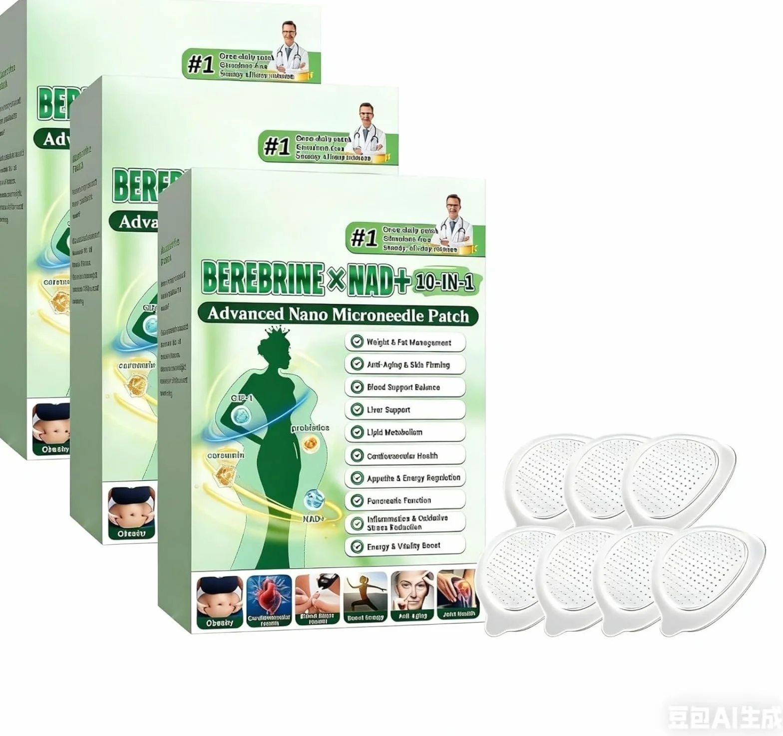 Parches de cuidado corporal Moringa Lote de 2 a 6 cajas 7 parches por caja
