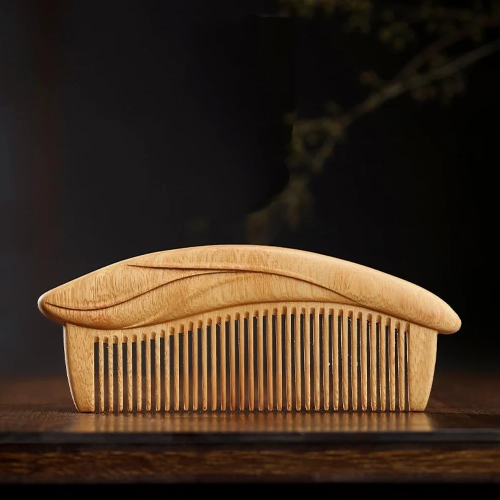 NEBE Cepillo Pelo Peine de Estilo Retro, Peine de Viaje portátil de Madera Maciza, Peine for Barba for Hombres, Peine for Pelo Rizado (tamaño: 5 Pulgadas) Peine