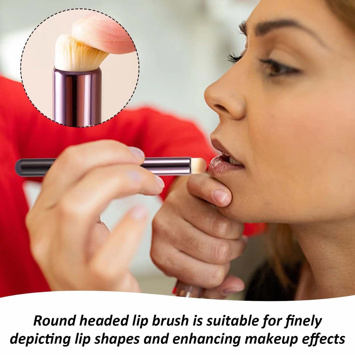 Juego de Herramientas de Belleza: Dispositivo para Rellenar Labios de Pico de Pez y Cepillo de Labios de Cabeza Redonda