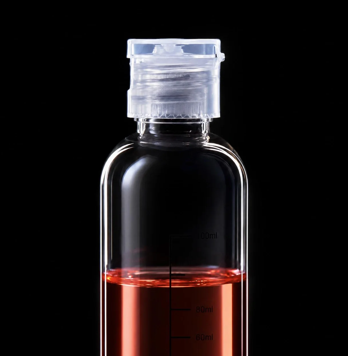 Botes Viaje Rellenables 100ml 5 PACK, Botellas de Viaje Avion Plastico, Botellas Transparentes para Gel Champú Loción