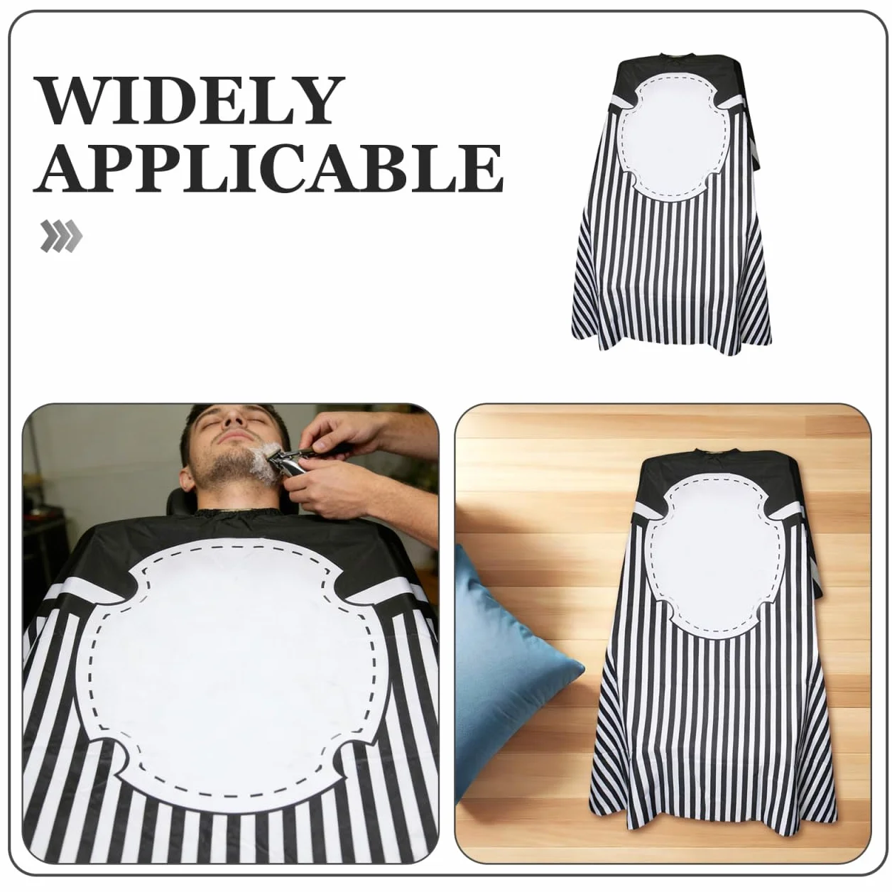 4 capas de peluquería 160 x 140 cm, capa de poliéster impermeable con patrón de lámpara giratoria, diseño práctico para corte de pelo y peluquería, delantal de peluquería profesional,