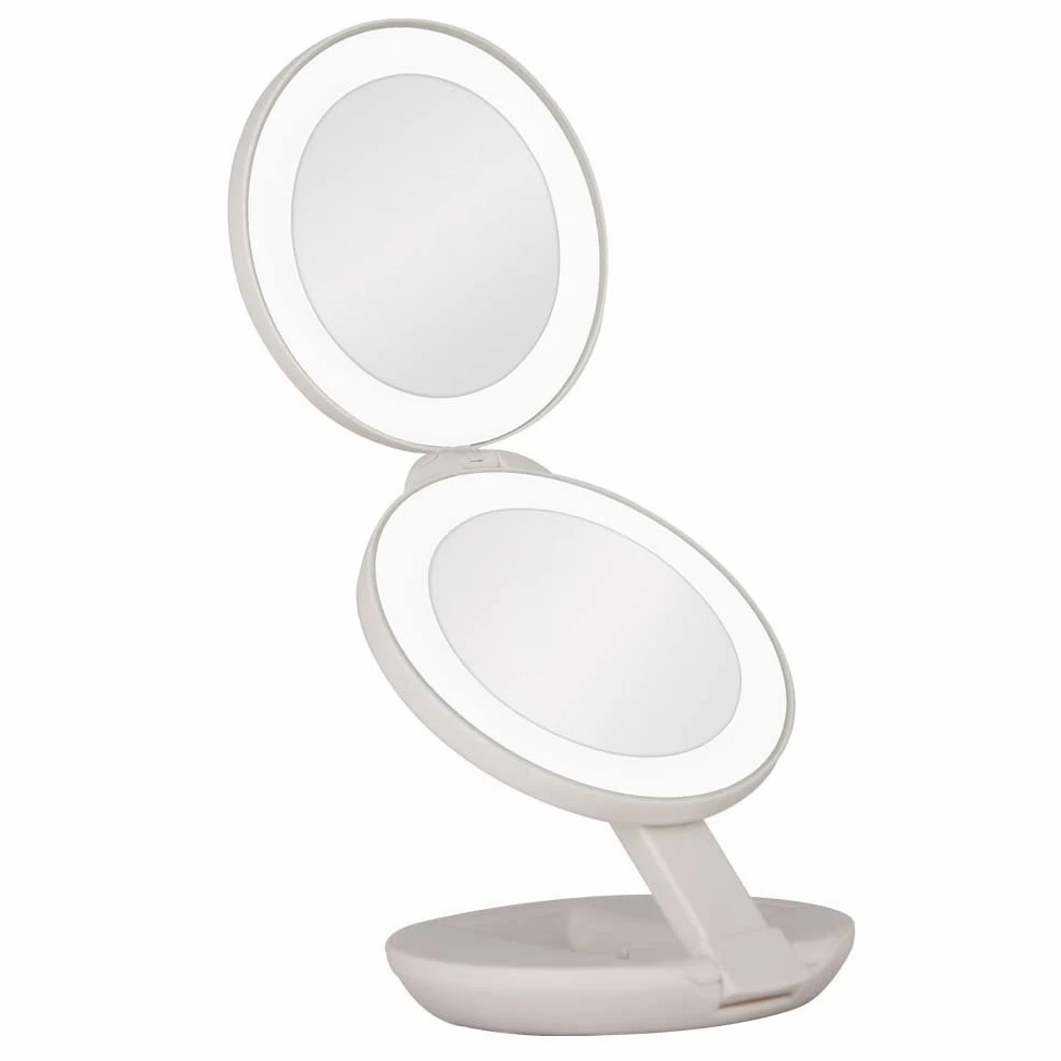 Zadro Doble Espejo de Viaje 1 y 10 x con luz LED Nueva Generación