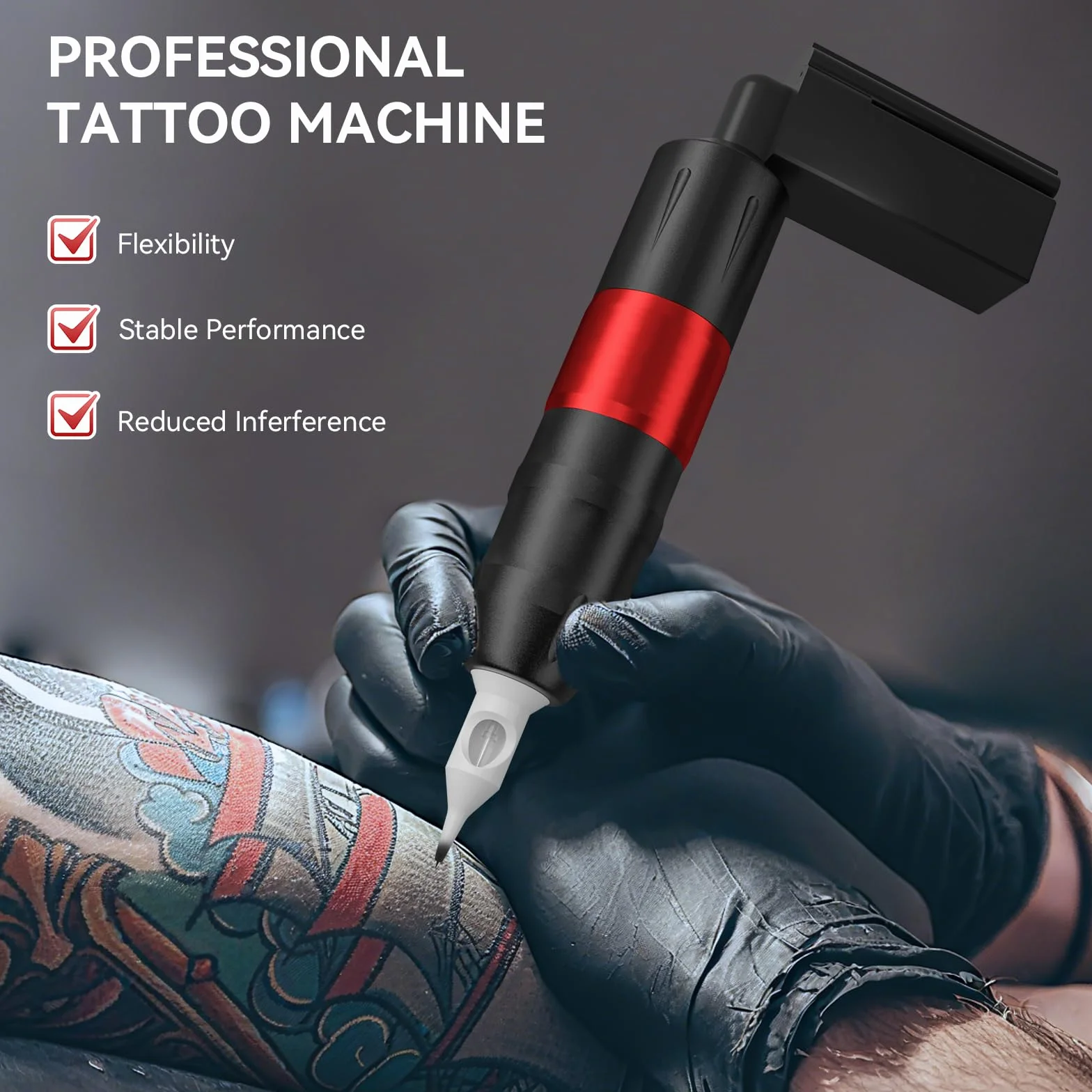 Kit de Tatuaje Profesional Solong - Máquina Rotativa, Incluye 10 Agujas, 7 Tintas y Batería 1500mAh. Ideal para Principiantes y Profesionales. EF-TKP752BEU-2