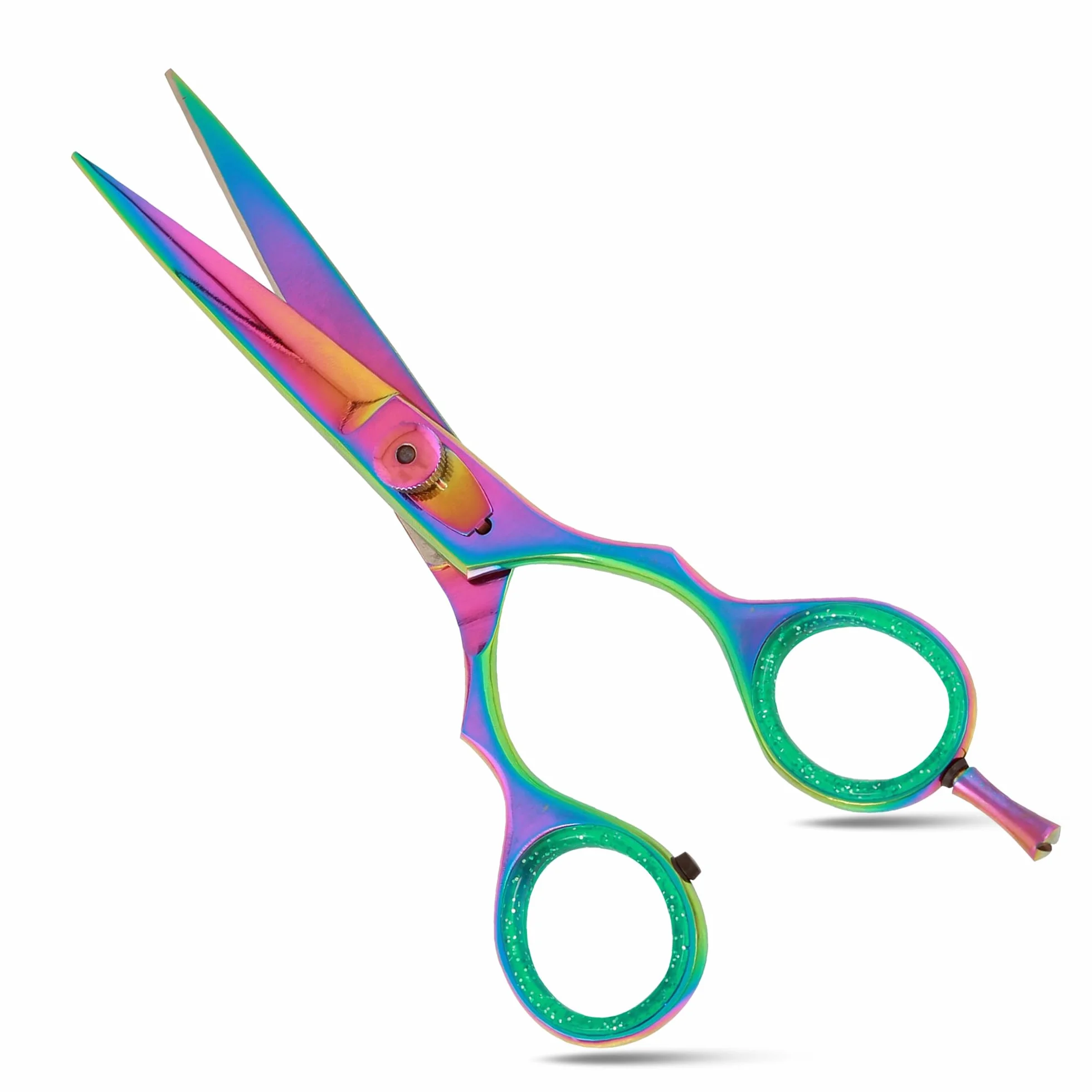 Tijeras de Pelo de Titanio, Tijeras Peluqueria de Acero Inoxidable 6,5", Multicolor