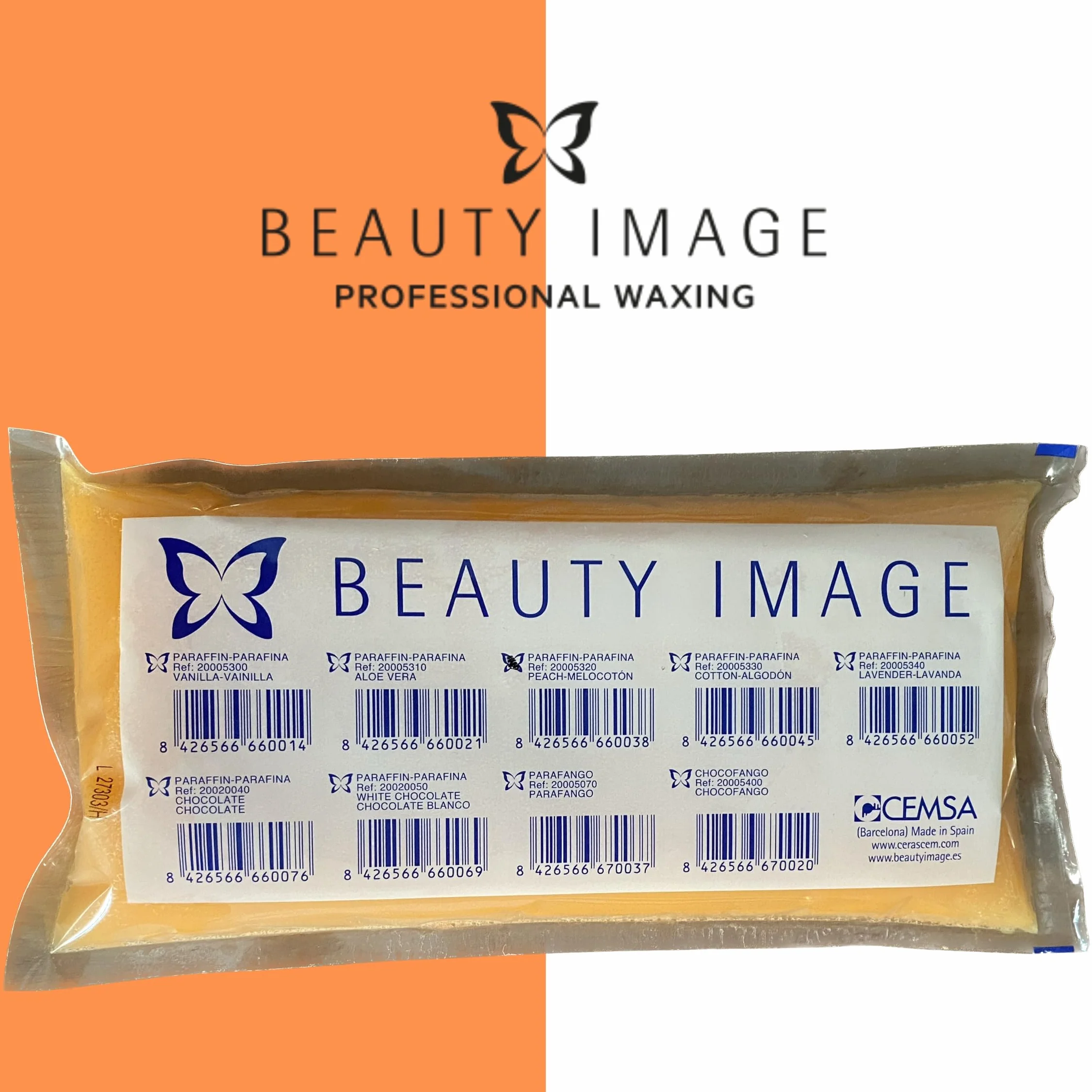 BEAUTY IMAGE Parafina para Manos y Pies 720 ml Baño de Parafina Líquida Melocotón