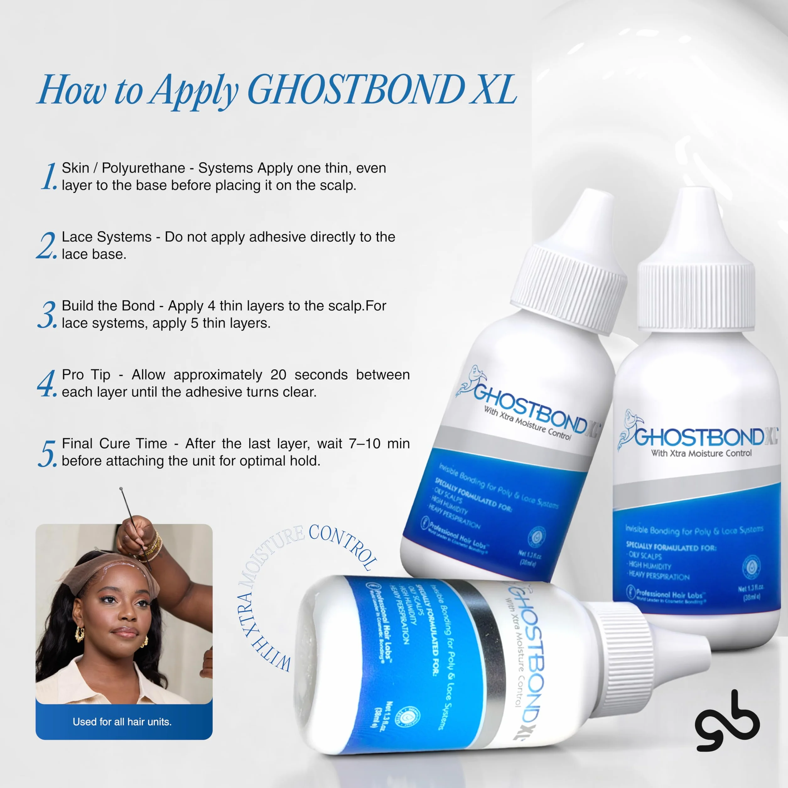 Professional Hair Labs Ghost Bond Adhesivo para Peluca XL 38 ml