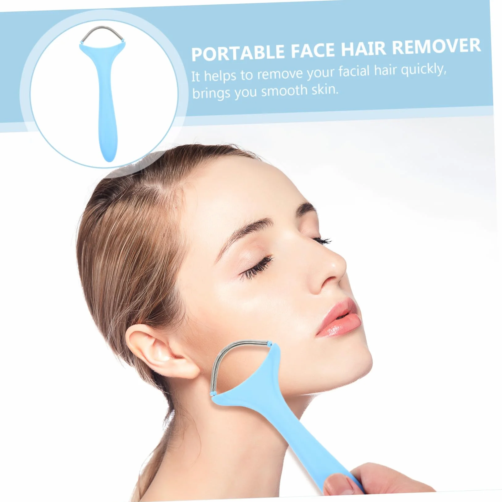 Mikinona 3piezas Removedor De Facial Manual Herramienta Portátil De Hilo Para Labios y Cara Eliminación De y Duradera Diseño Ergonómico Mango Antideslizante Para Chin Mejillas y