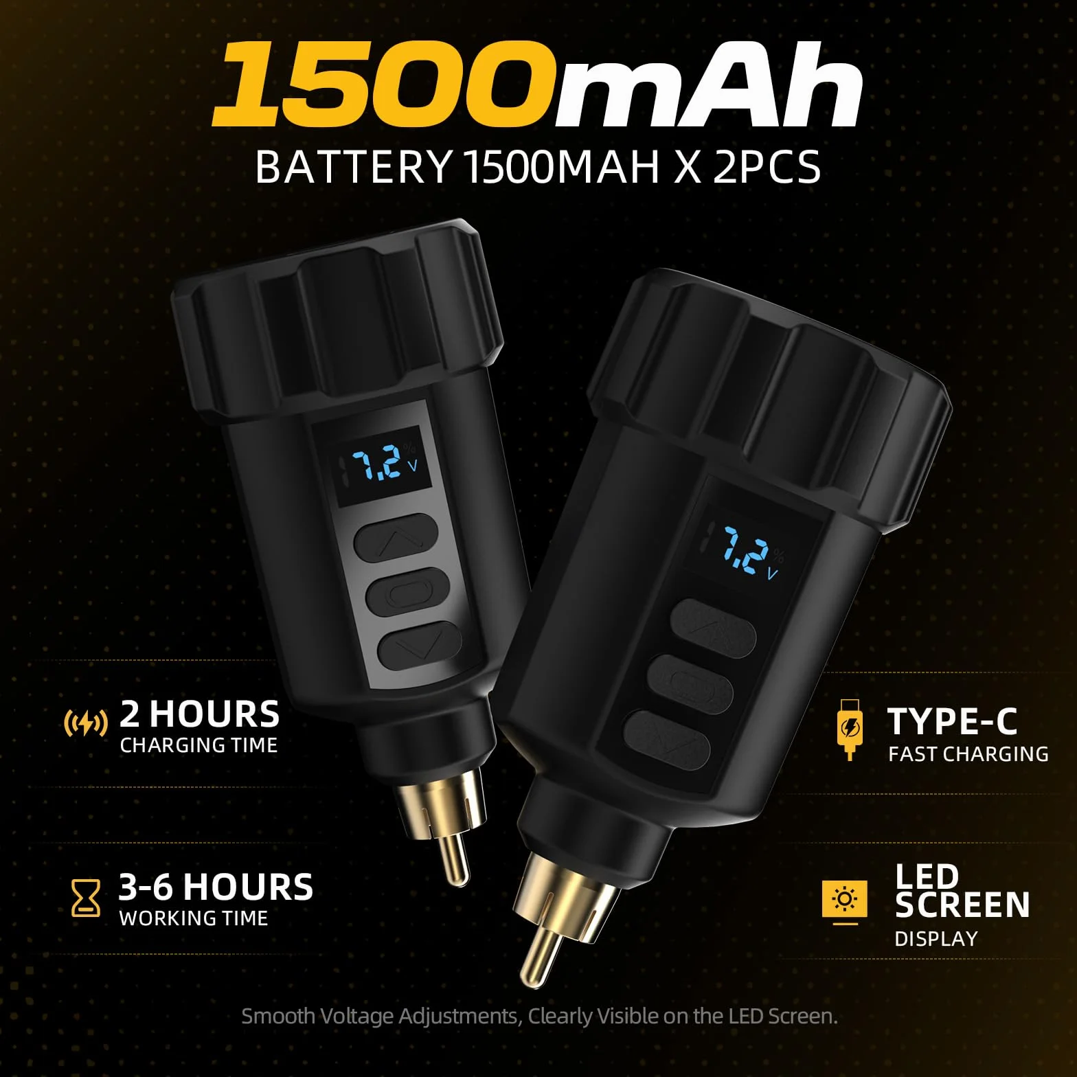 Kit ANTIKE Maquina de Tatuar Pro Maquina de Tatuaje con LCD Baterias 2pcs * 1500mAh y 20 Buen Agujas para Tatuaje, Tintas Colores Set y Todo Accesorios para Tatuaje AK-TK3001EU-9