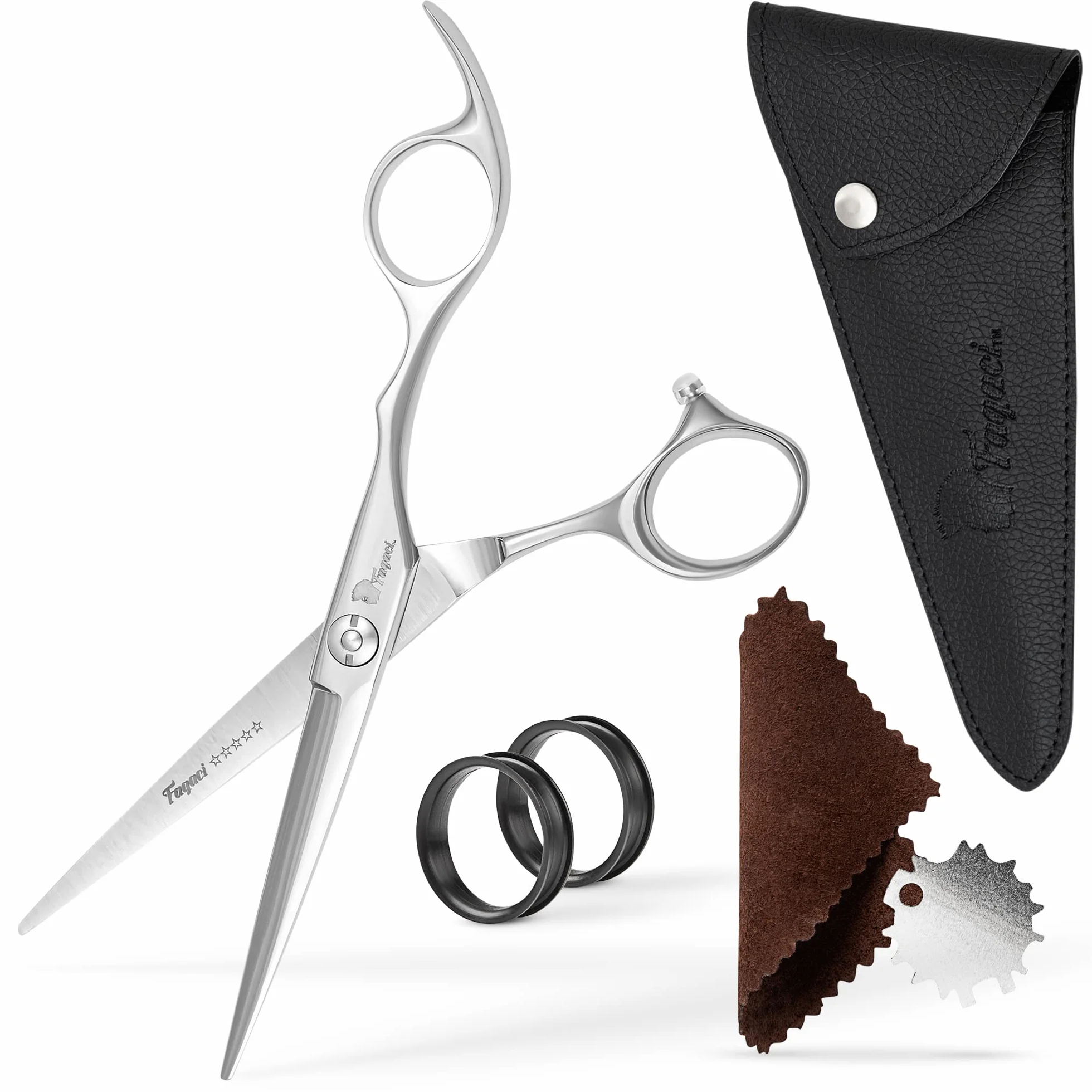 Tijeras Peluqueria Profesional Acero 440C, Tijeras Cortar Pelo con Funda