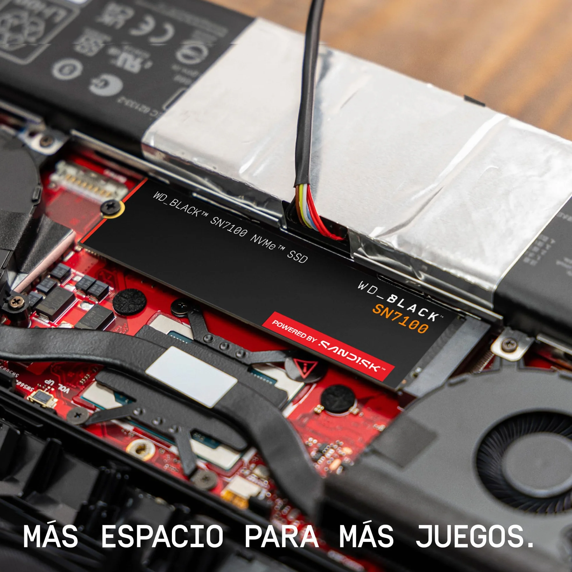 WD_Black SN7100 NVMe SSD 1TB M.2 2280 7250/6900 MB/s Lectura/Escritura TLC 3D NAND SANDISK