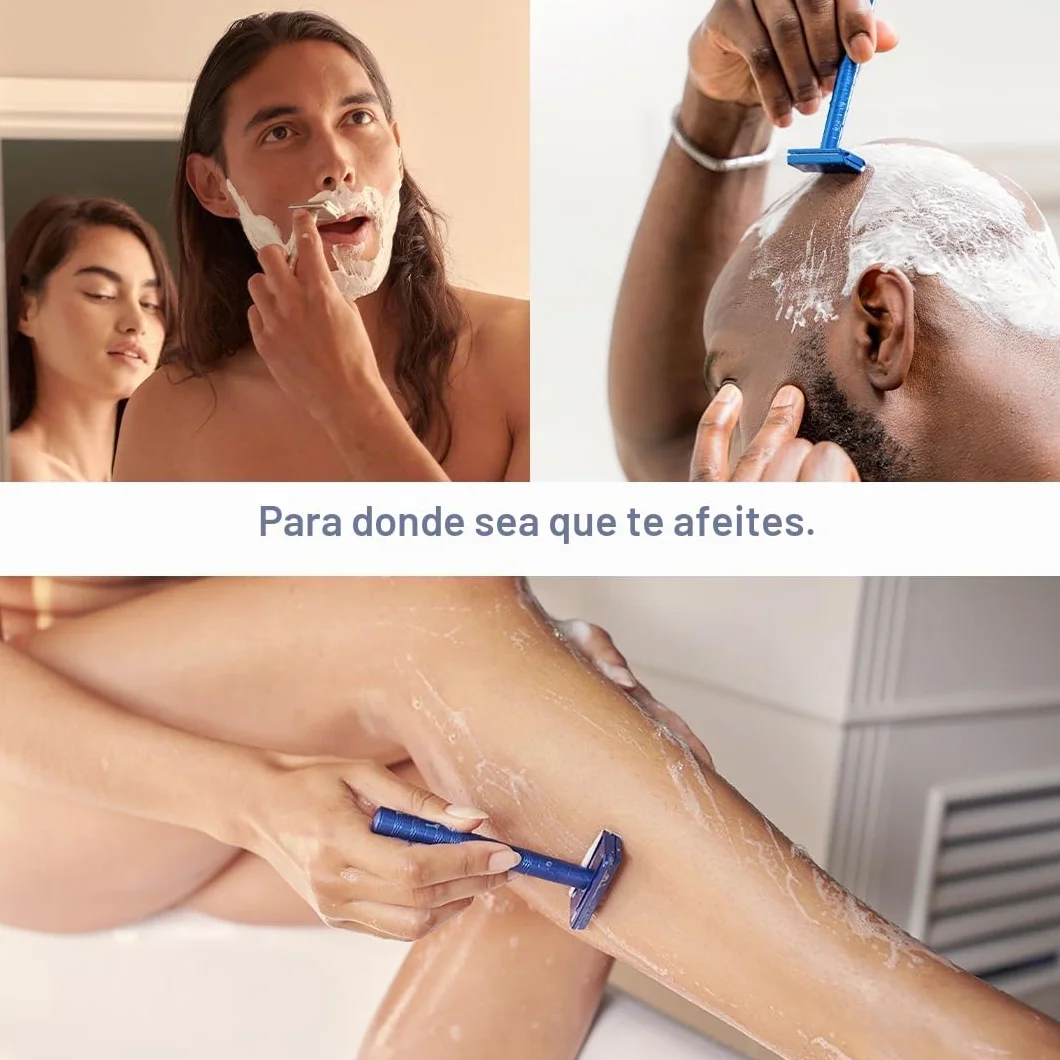 Henson Shaving Maquinilla de Seguridad Doble Filo + 5 Cuchillas | Afeitado apurado y reutilizable para hombre. Bisel de precisión 30°, cuerpo aeronáutico anodizado, 5 recambios.