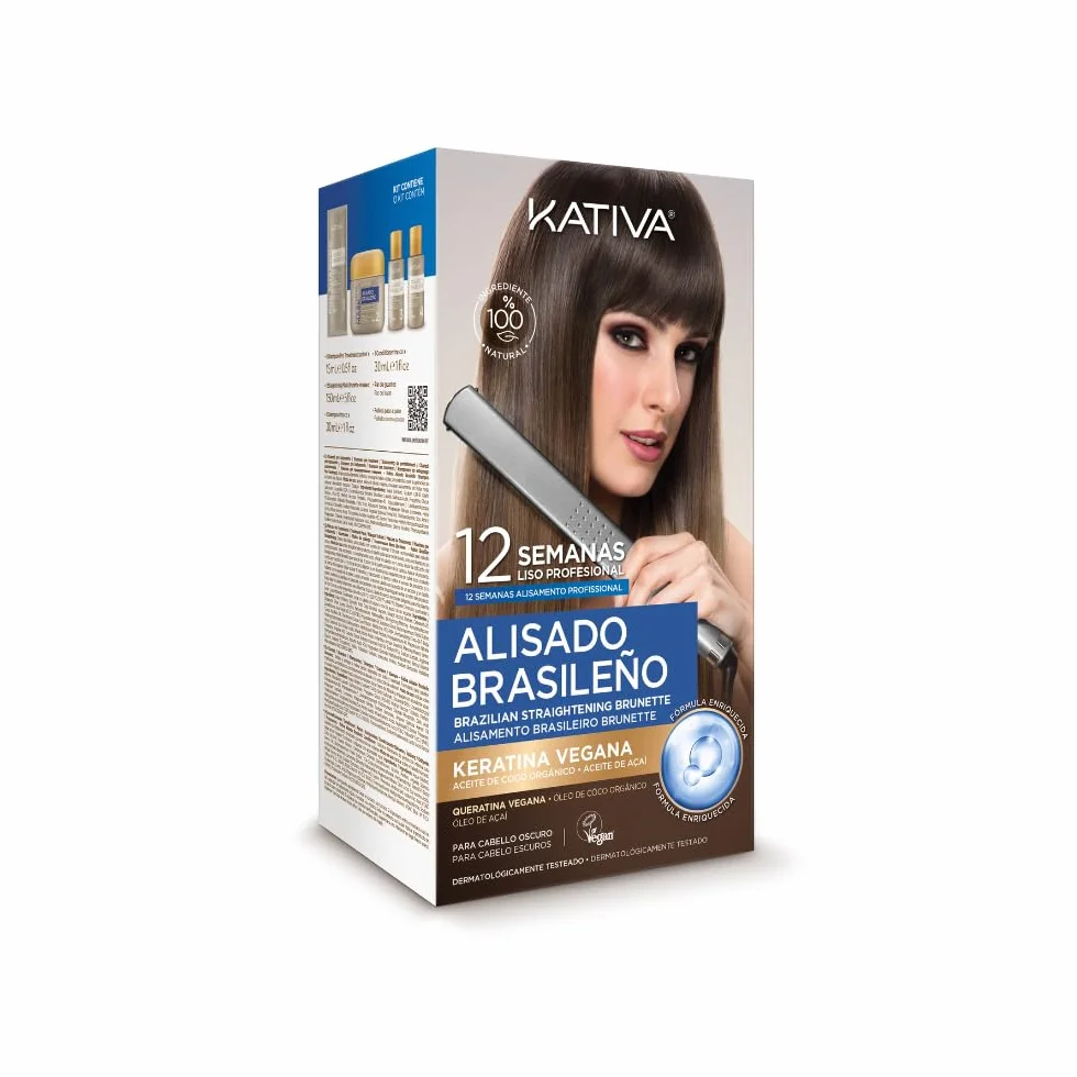Kativa Kit Alisado Brasileño Cabellos Oscuros