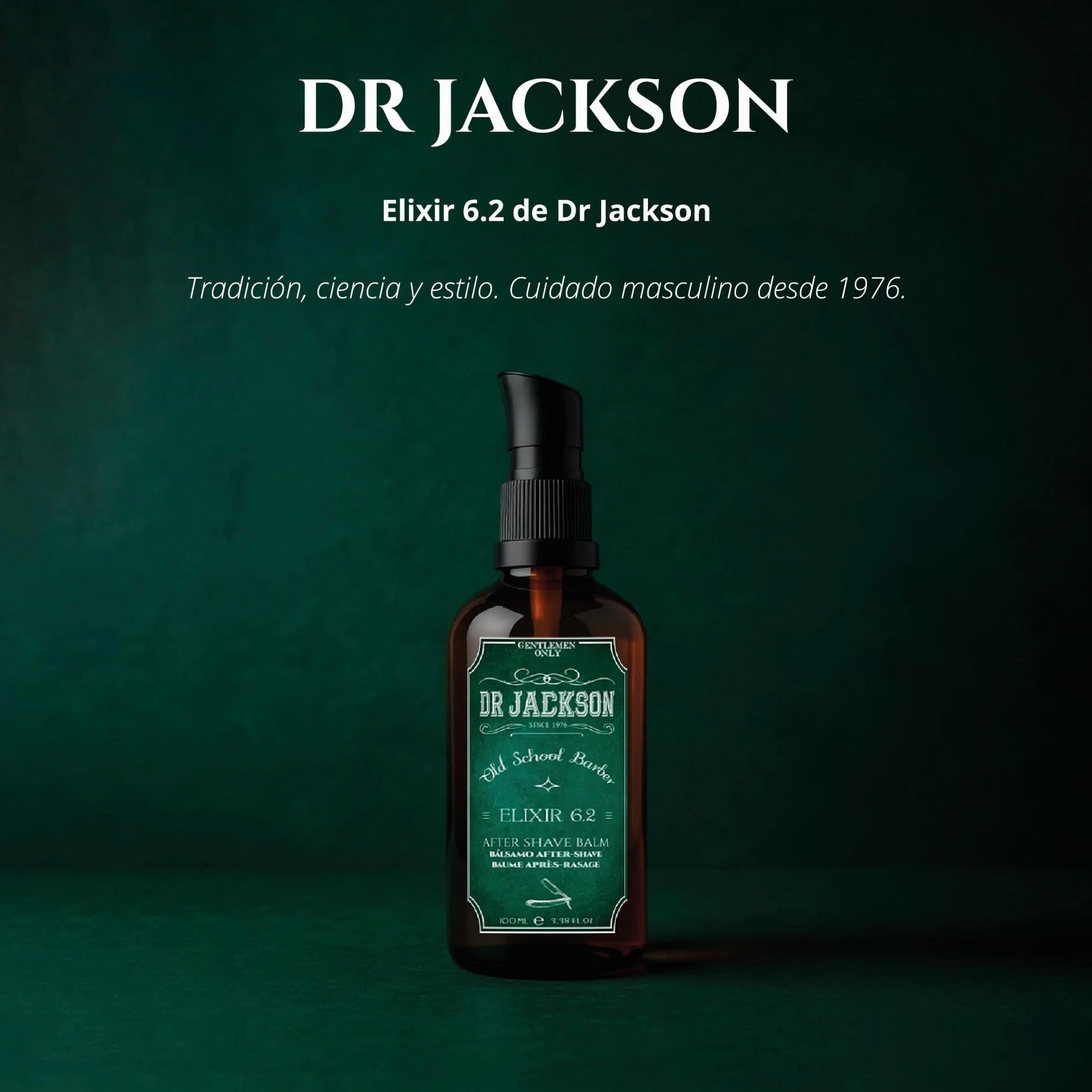 DR. JACKSON After Shave Hombre Antidot 6.2 Bálsamo Aftershave Sin Alcohol con Aloe Vera, Eucalipto y Vitamina E, 100 ml