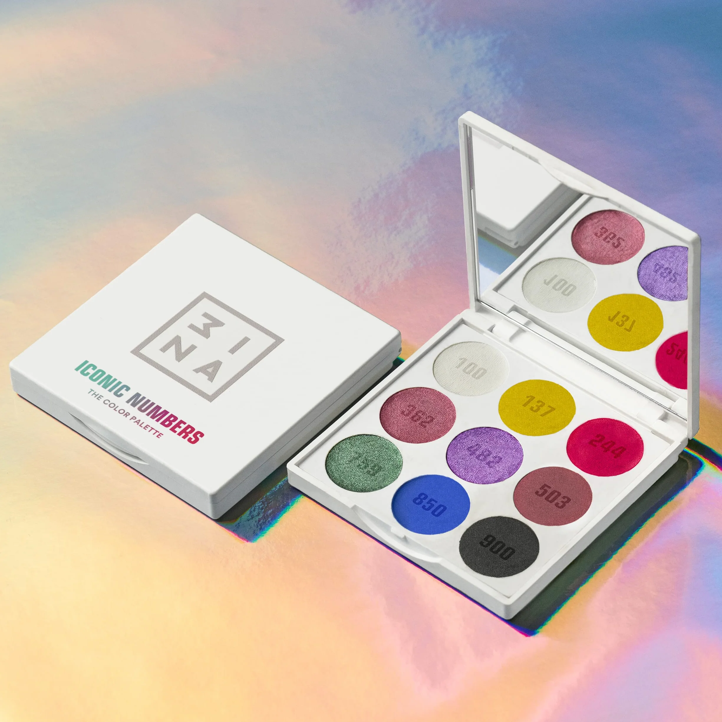 3INA MAKEUP Paleta de Sombra de Ojos Iconic Numbers Multicolor Mate Satinado Brillante Larga Duración Vegan