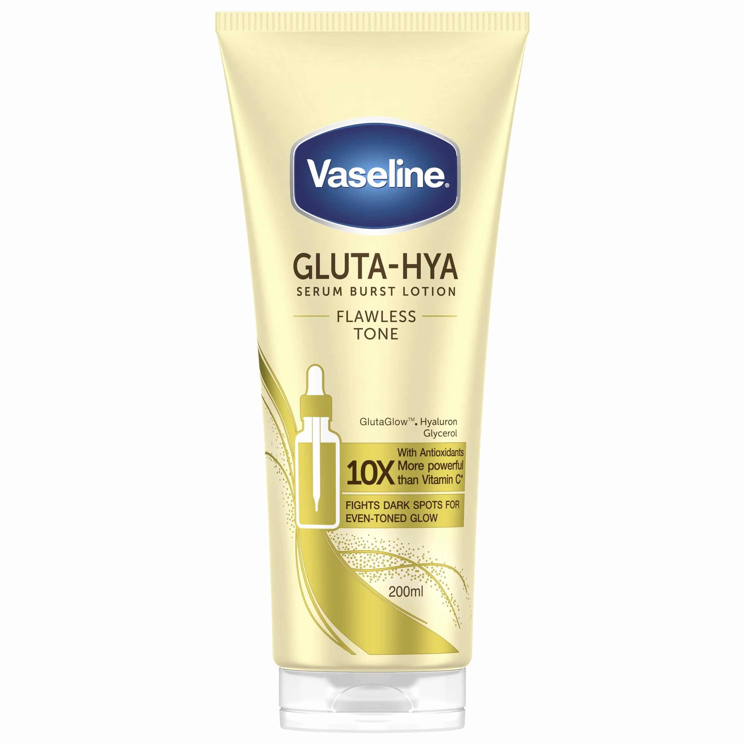 Vaseline Gluta-HYA Sérum Corporal Flawless Tone 200ml con Ácido Hialurónico y Glicerol