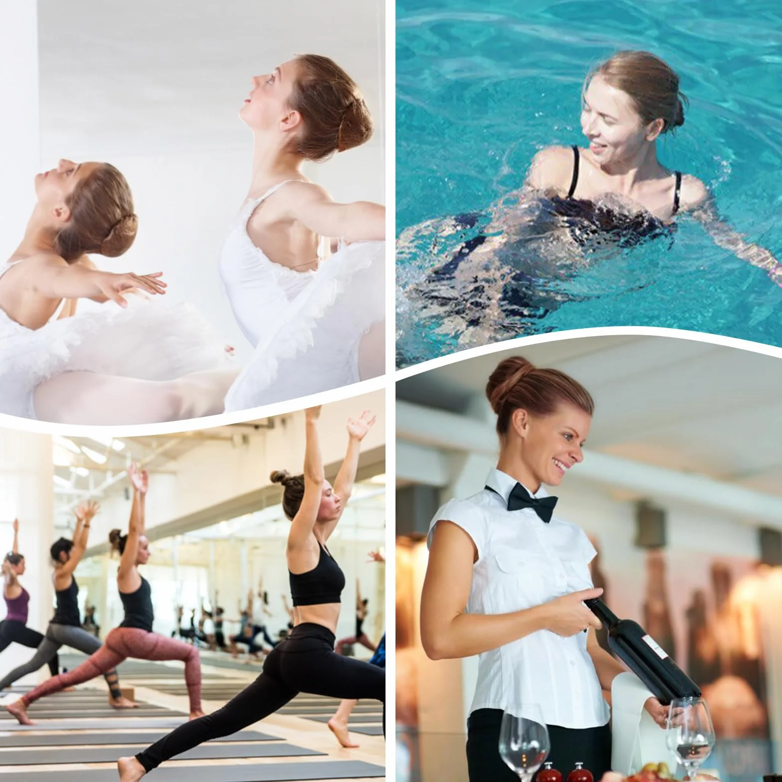 Redecilla Pelo Invisible 24 Piezas con Horquillas, Mallas Elásticas para Moño Ballet