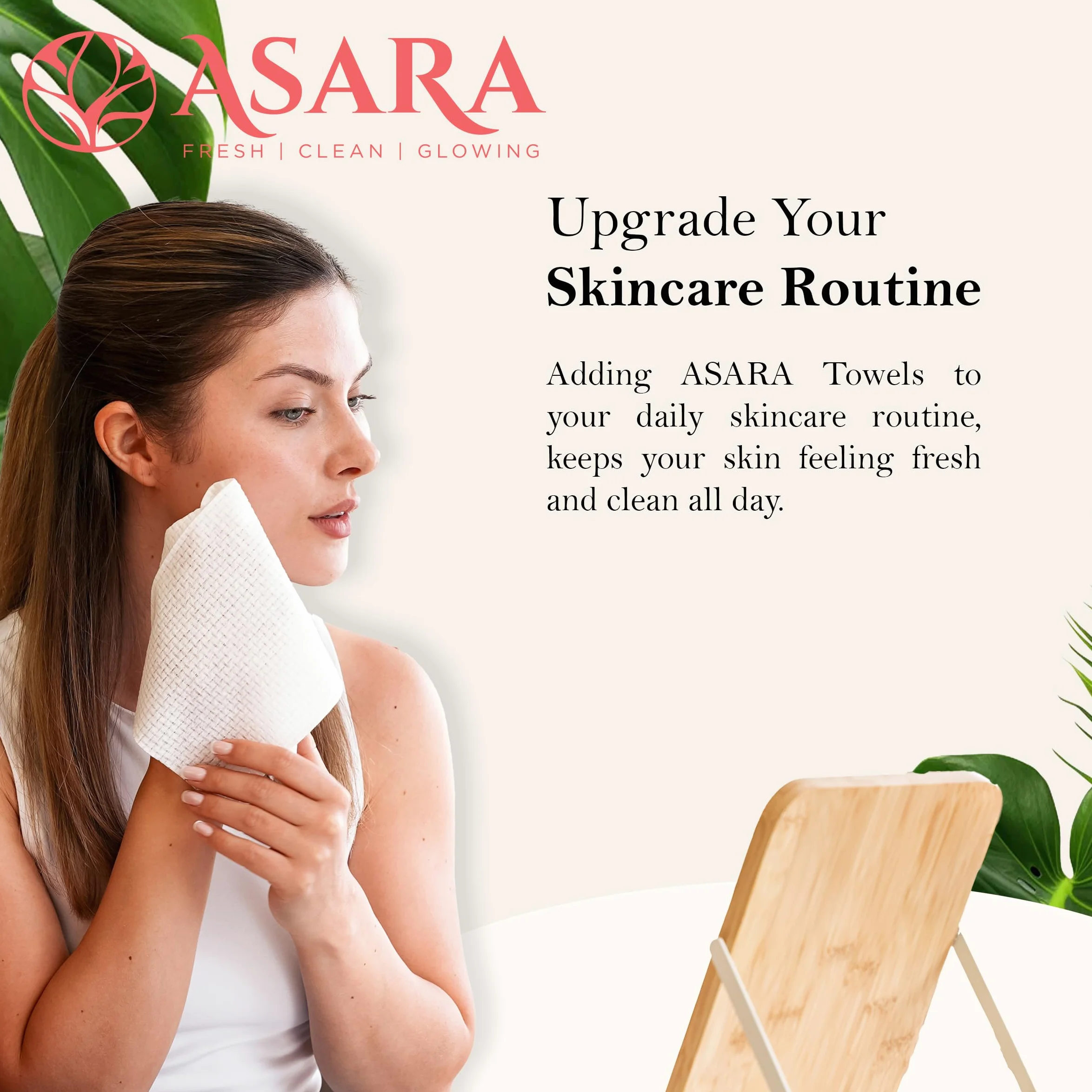 ASARA NEW YORK PROBIOTIC SKIN CIENCE Toallitas faciales desechables extra grandes desmaquillantes con agua para piel sensible Toallitas veganas orgánicas y biodegradables 100 unidades