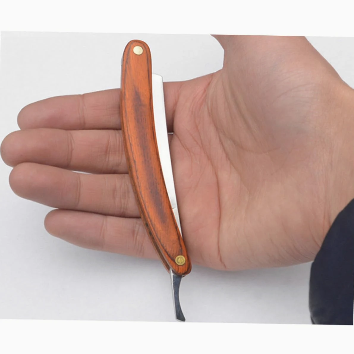 COLLBATH Maquinilla de Afeitar Manual Mango de Madera y Acero Inoxidable Vintage Diseño Antiguo Peso Equilibrado para Afeitado Cómodo y Preciso en Hombres