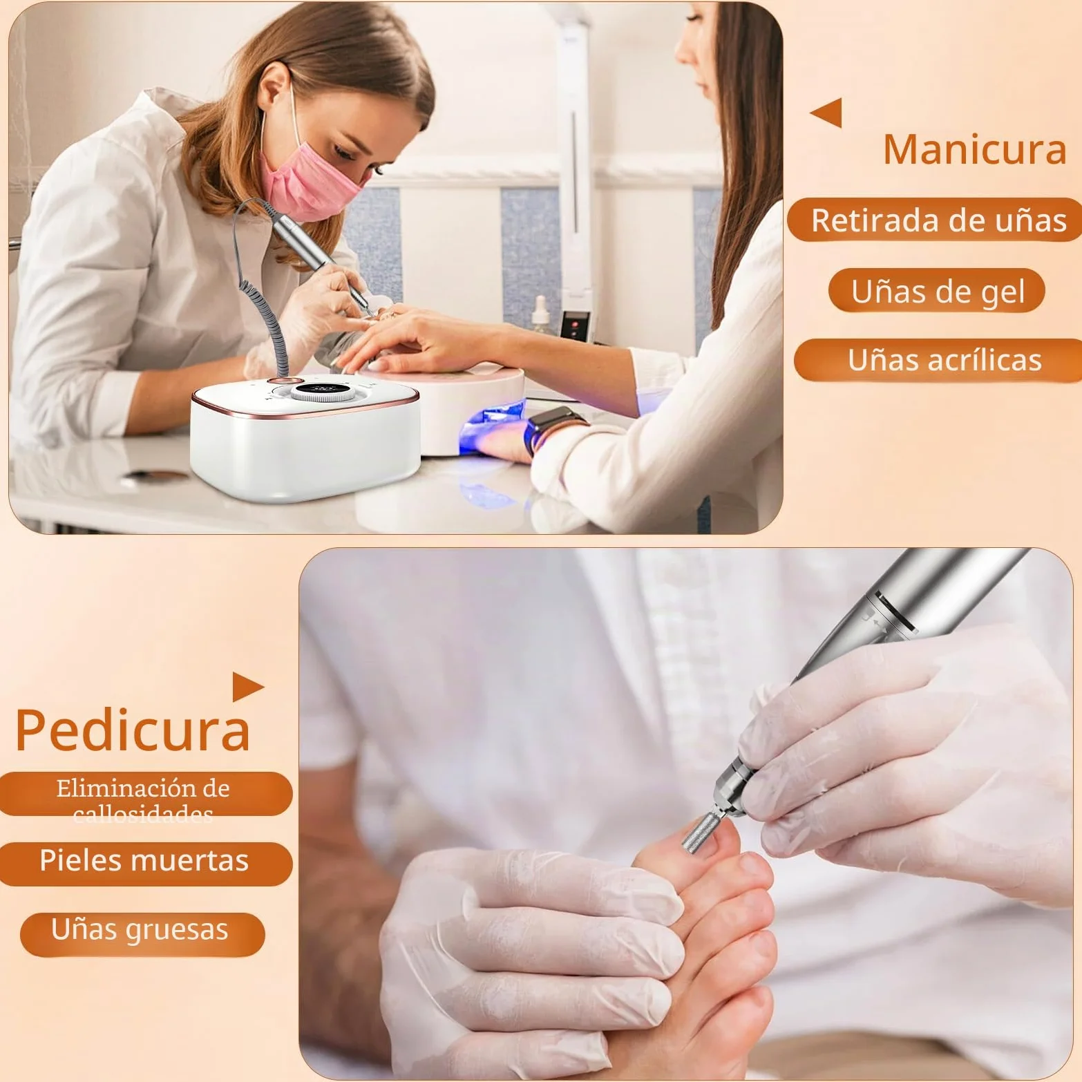 Torno para Uñas Profesional 35000 RPM: Torno para Uñas Eléctrica 13 en 1 Con BateríA de 4000 Mah – Limas de Uñas Profesionales para Manicura y Pedicura
