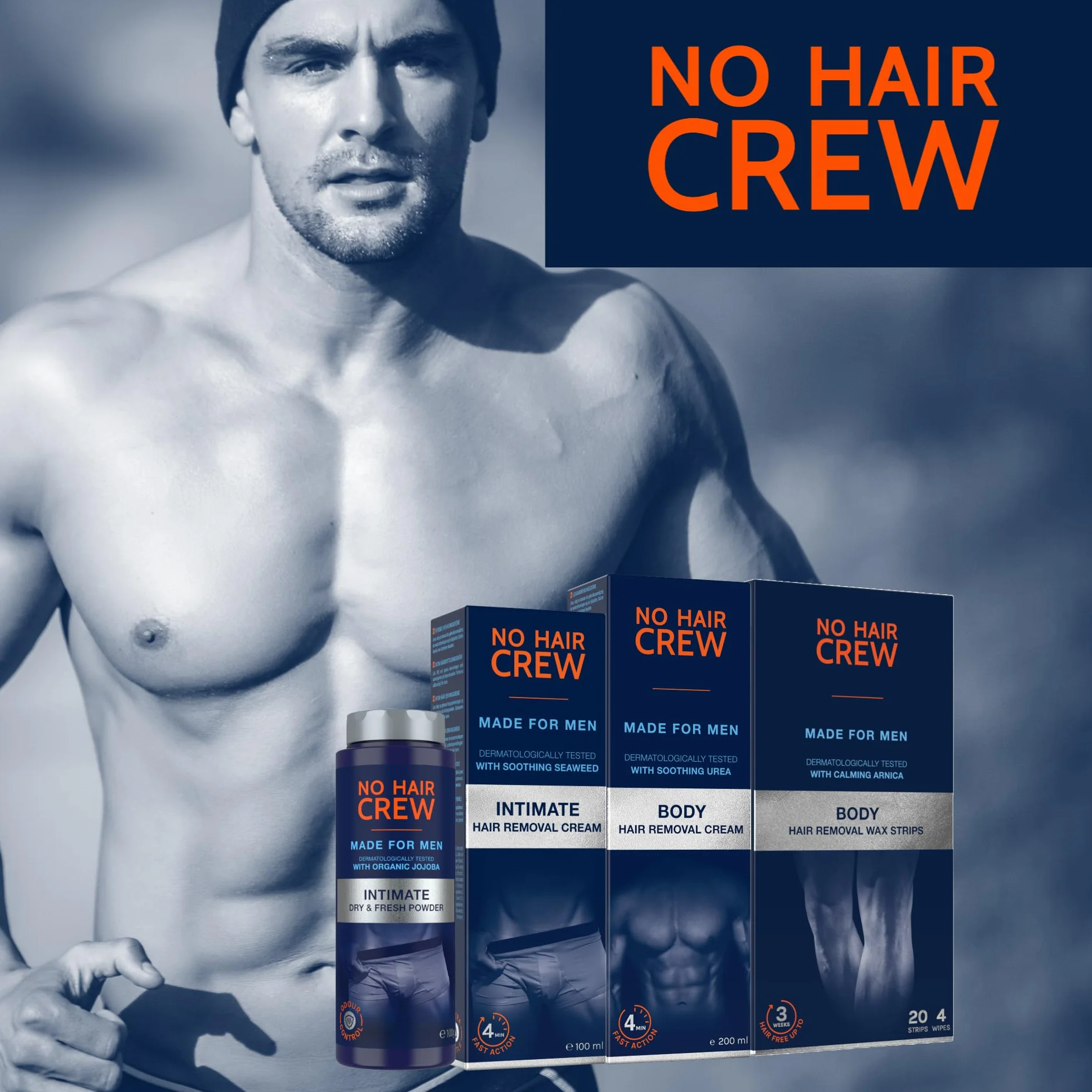 Crema Depilatoria Corporal para Hombres 3 x 200 ml