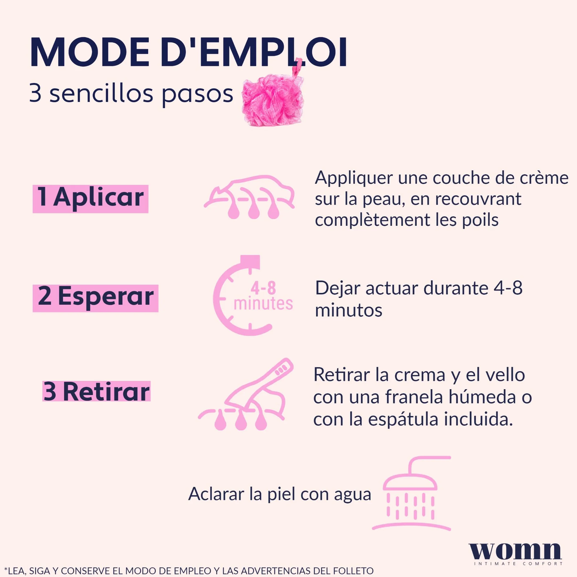 womn Crema Depilatoria Pack de 2 (2 x 100 ml) – Depilación suave para zona íntima y bikini – Sin cortes ni granitos