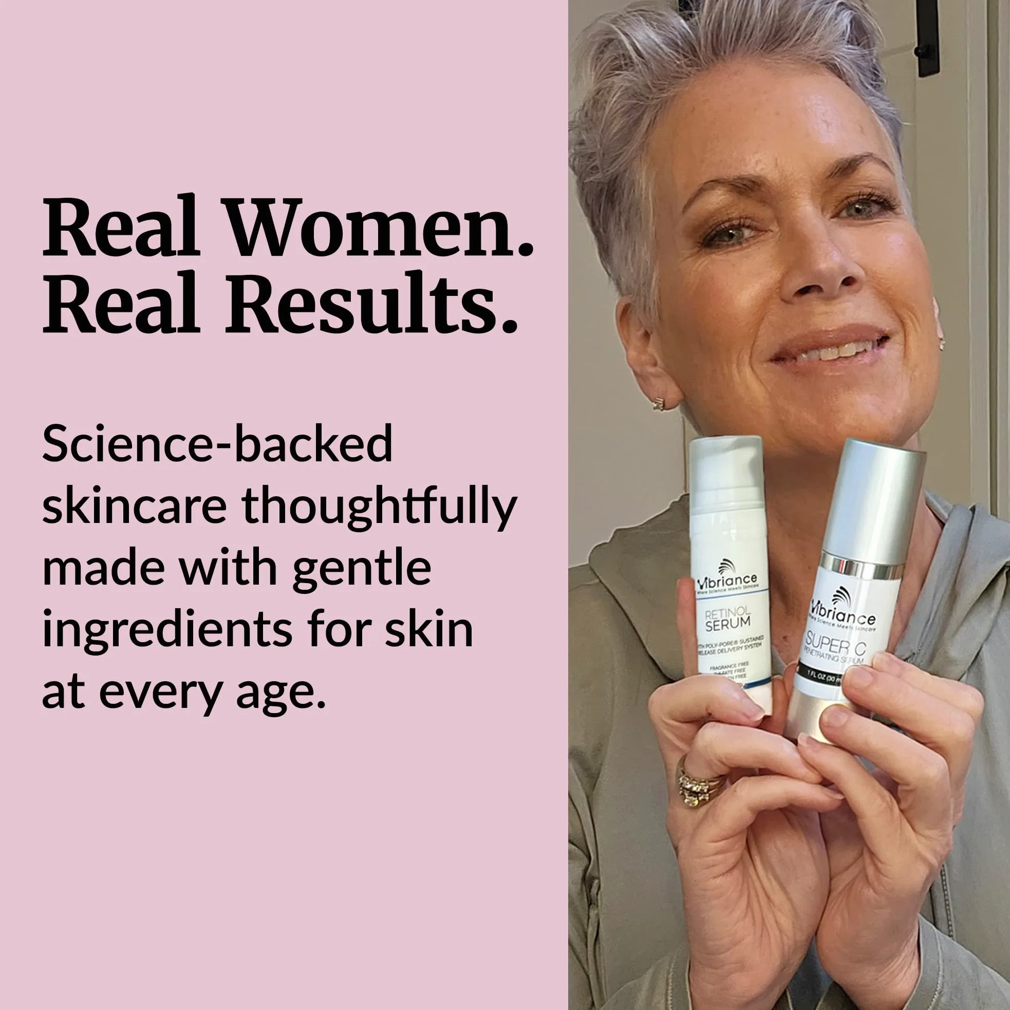 Vibriance Dynamic Duo - Kit de cuidado facial con vitamina C superpotente, kit de cuidado facial con retinol – Sérum de retinol y vitamina C antiedad para día y noche.