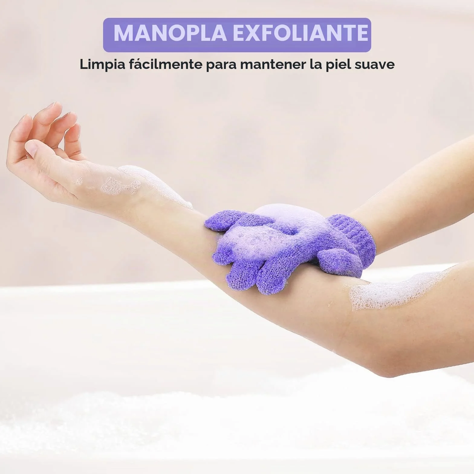 Sibba 4 Guantes Ducha Exfoliantes Doble Cara Baño Exfoliante Corporal Removedor Piel Muerta Manoplas Naturales